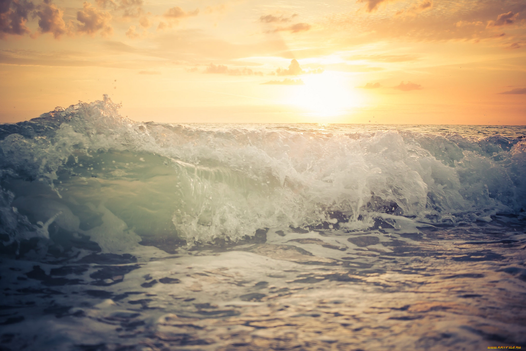 природа, моря, океаны, рассвет