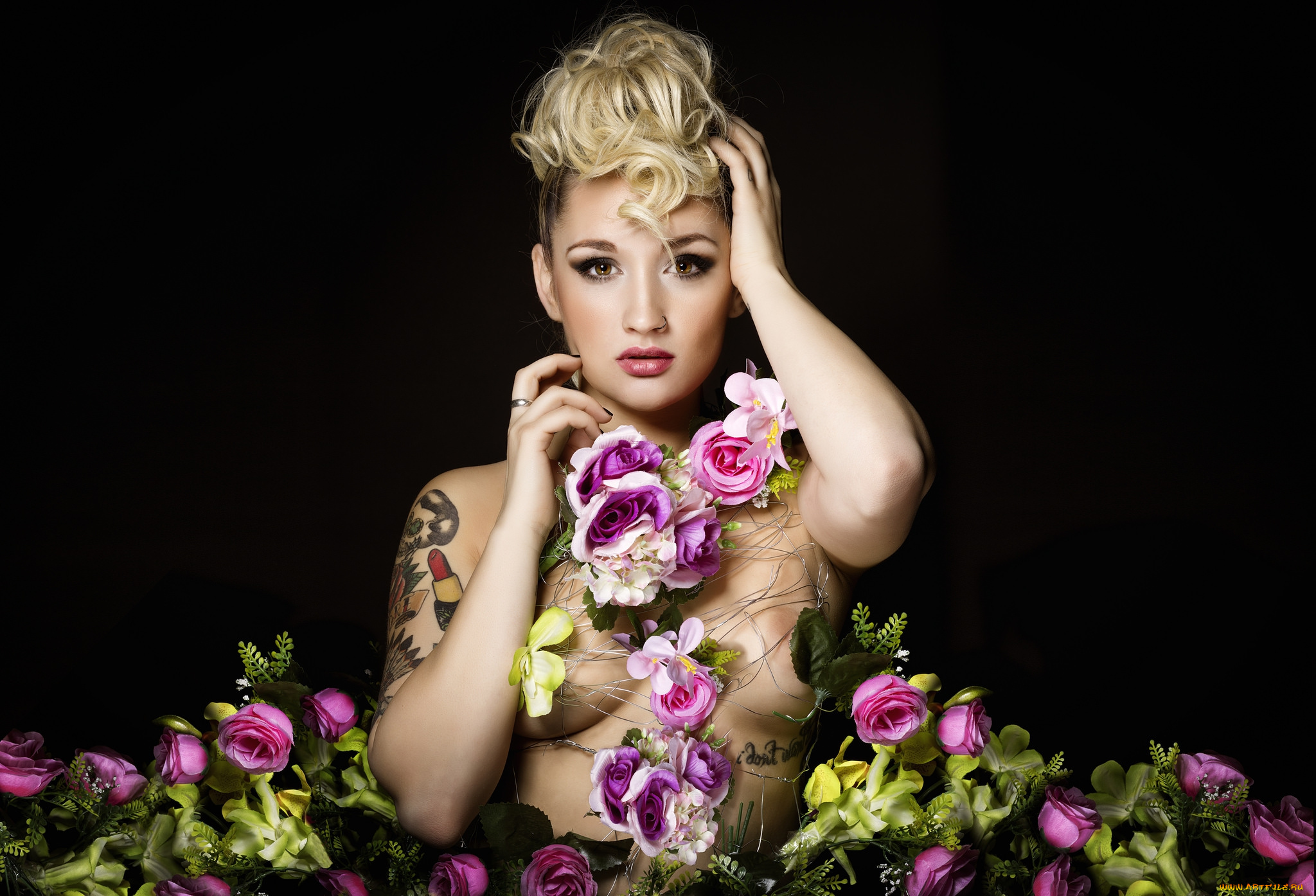 девушки, -unsort, , блондинки, взгляд, лицо