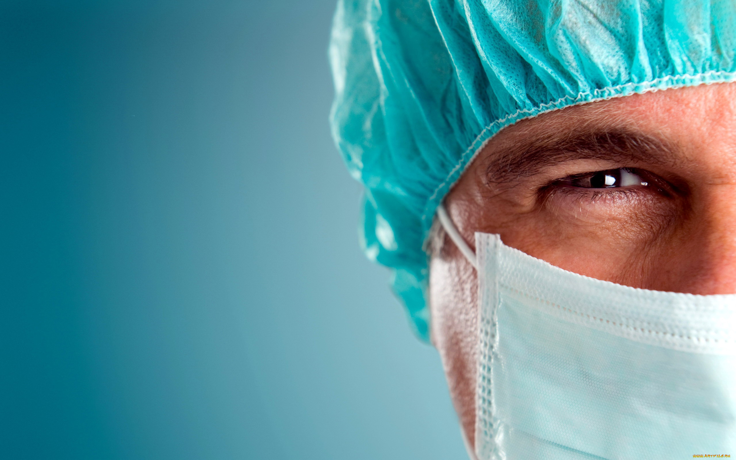 разное, глаза, маска, шапочка, врач