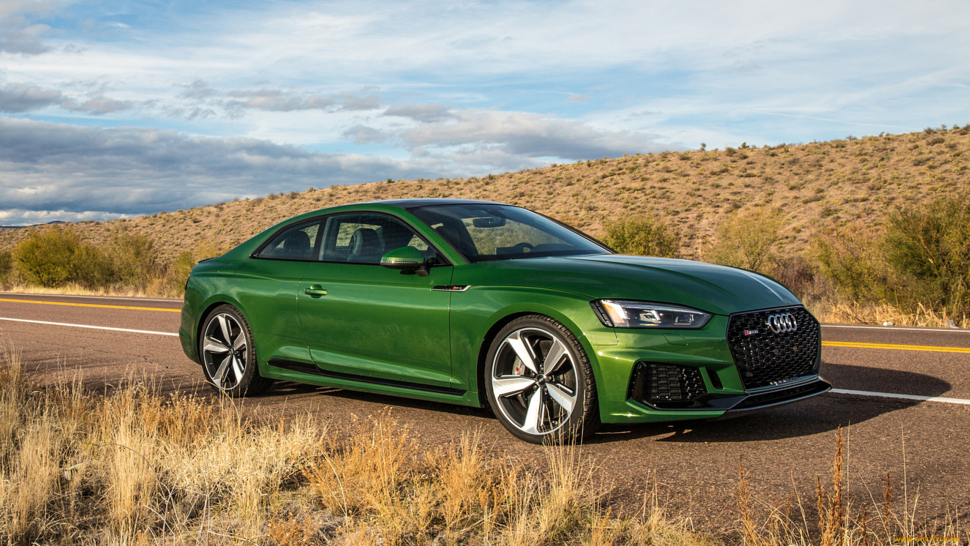 audi, rs5, 2018, автомобили, audi, rs5, 2018, зелёный