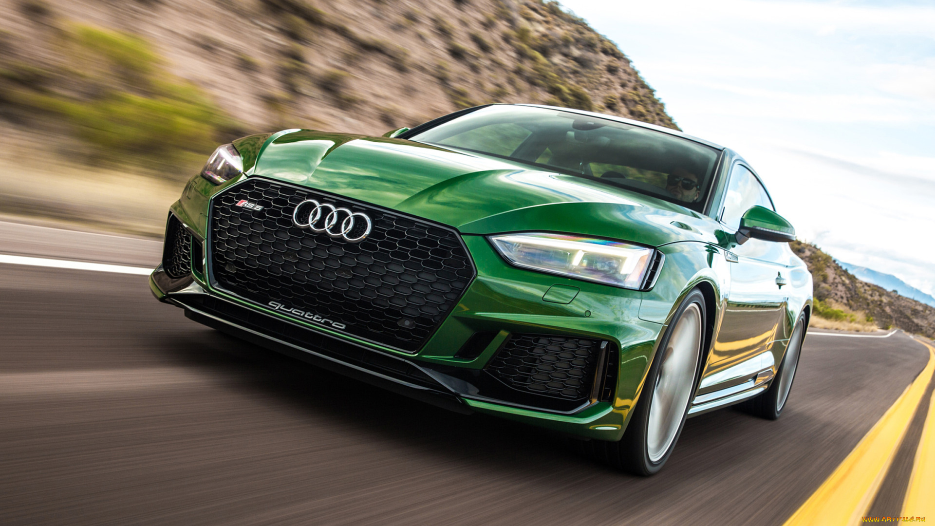 audi, rs5, 2018, автомобили, audi, зелёный, 2018, rs5