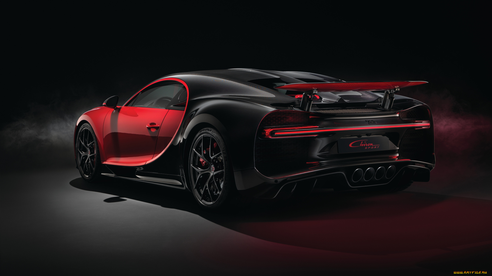 bugatti, chiron, sport, , , 2018, автомобили, bugatti, спорт, вид, сзади, бугати, red, chiron, sport