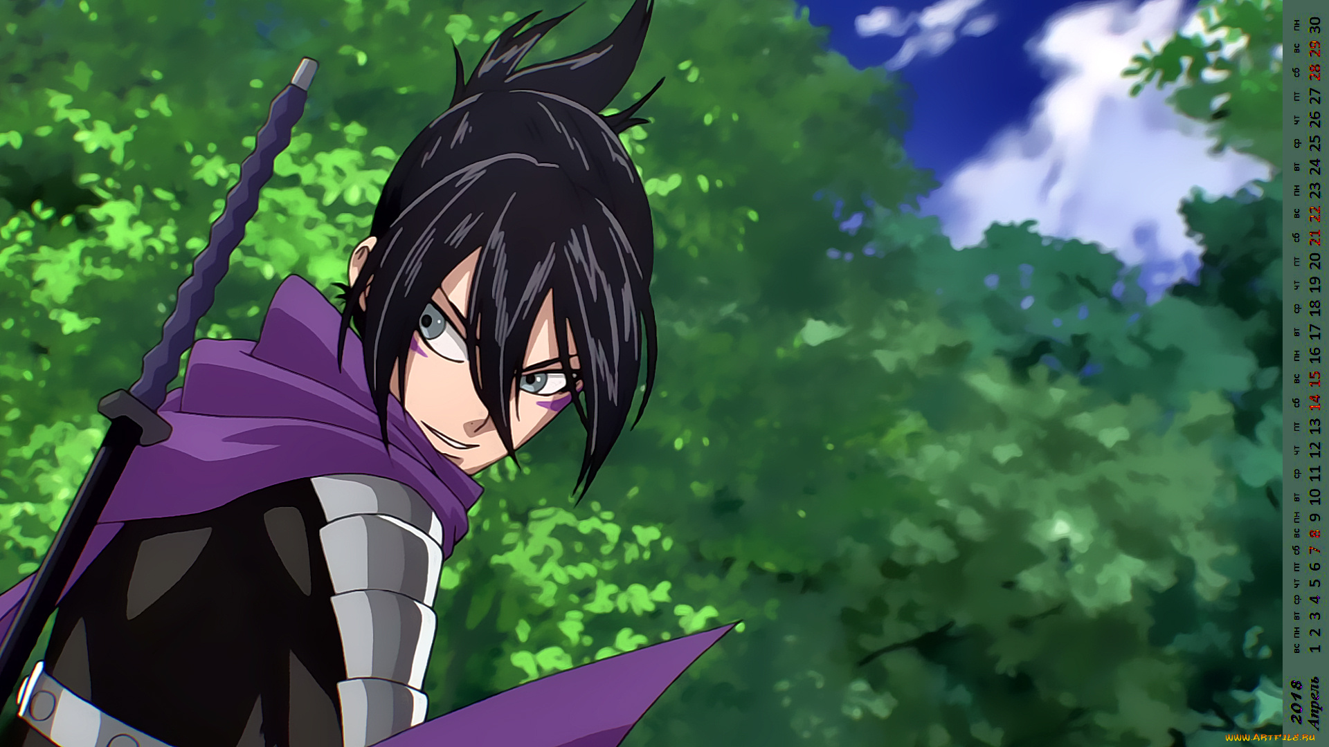 календари, аниме, взгляд, девушка