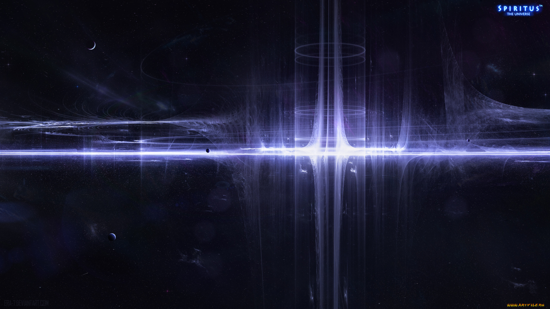 космос, арт, звезды, галактика, планеты, вселенная