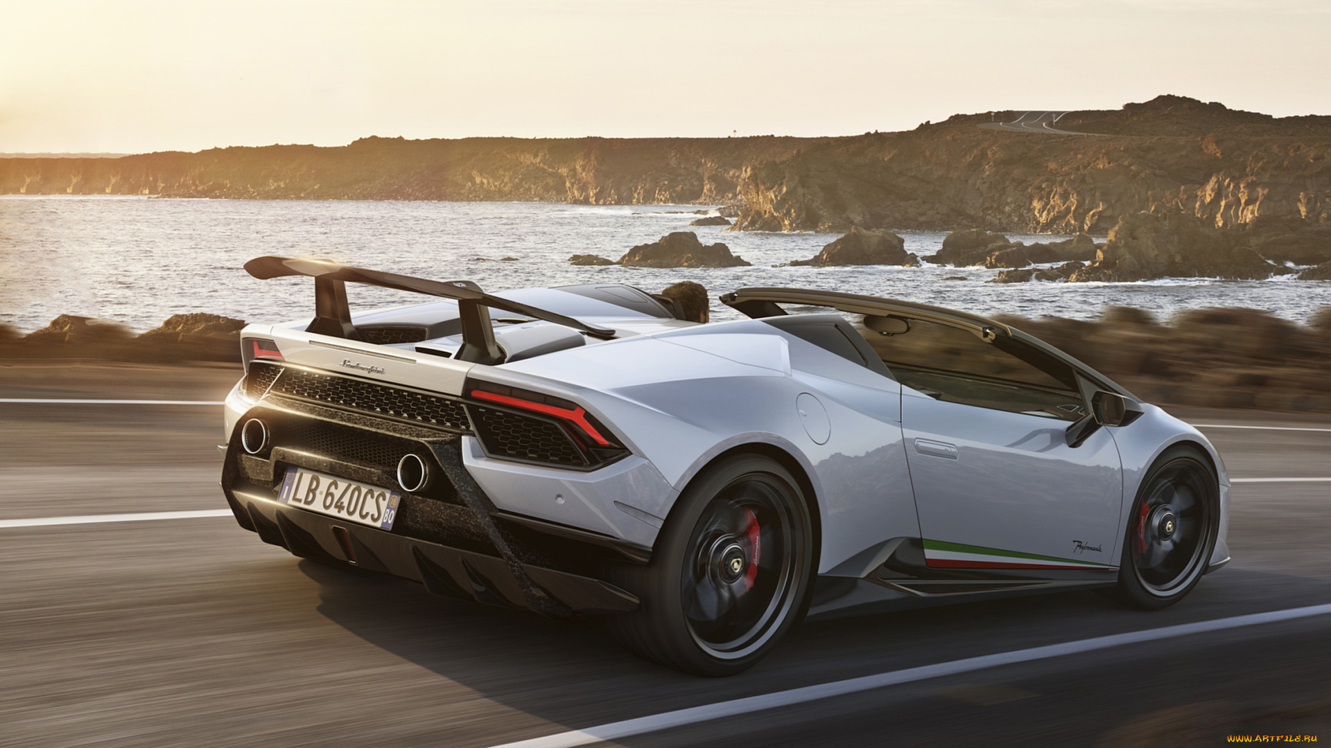 lamborghini, huracan, spyder, performante, 2019, автомобили, lamborghini, huracan, spyder, performante, 2019, белый