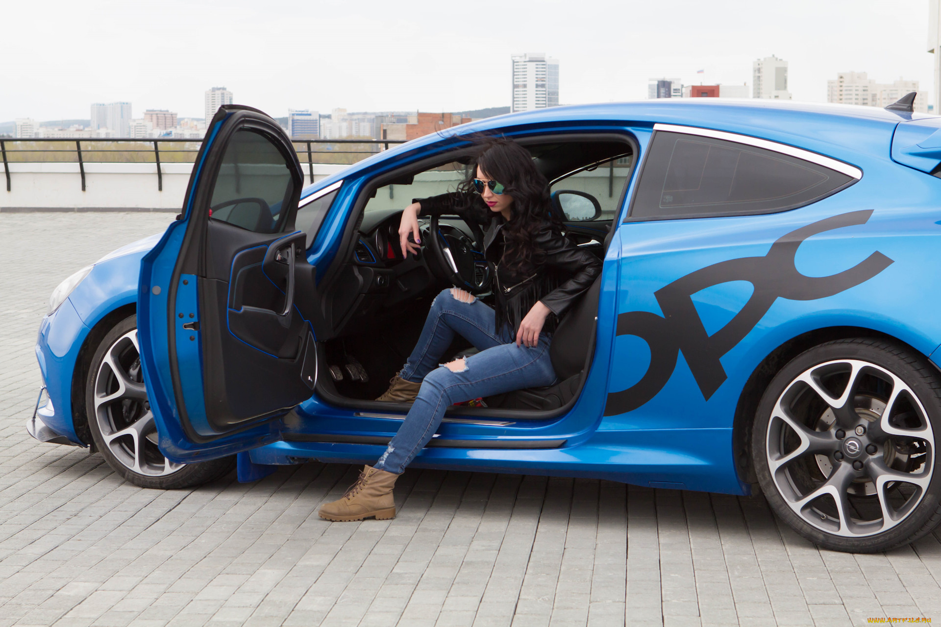 автомобили, -авто, с, девушками, opel, astra