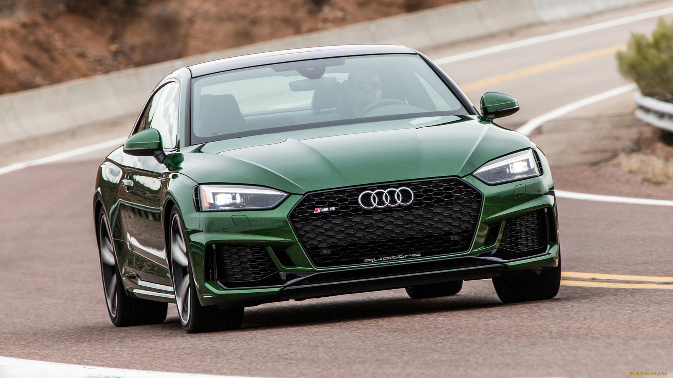 audi, rs5, 2018, автомобили, audi, rs5, 2018, зелёный