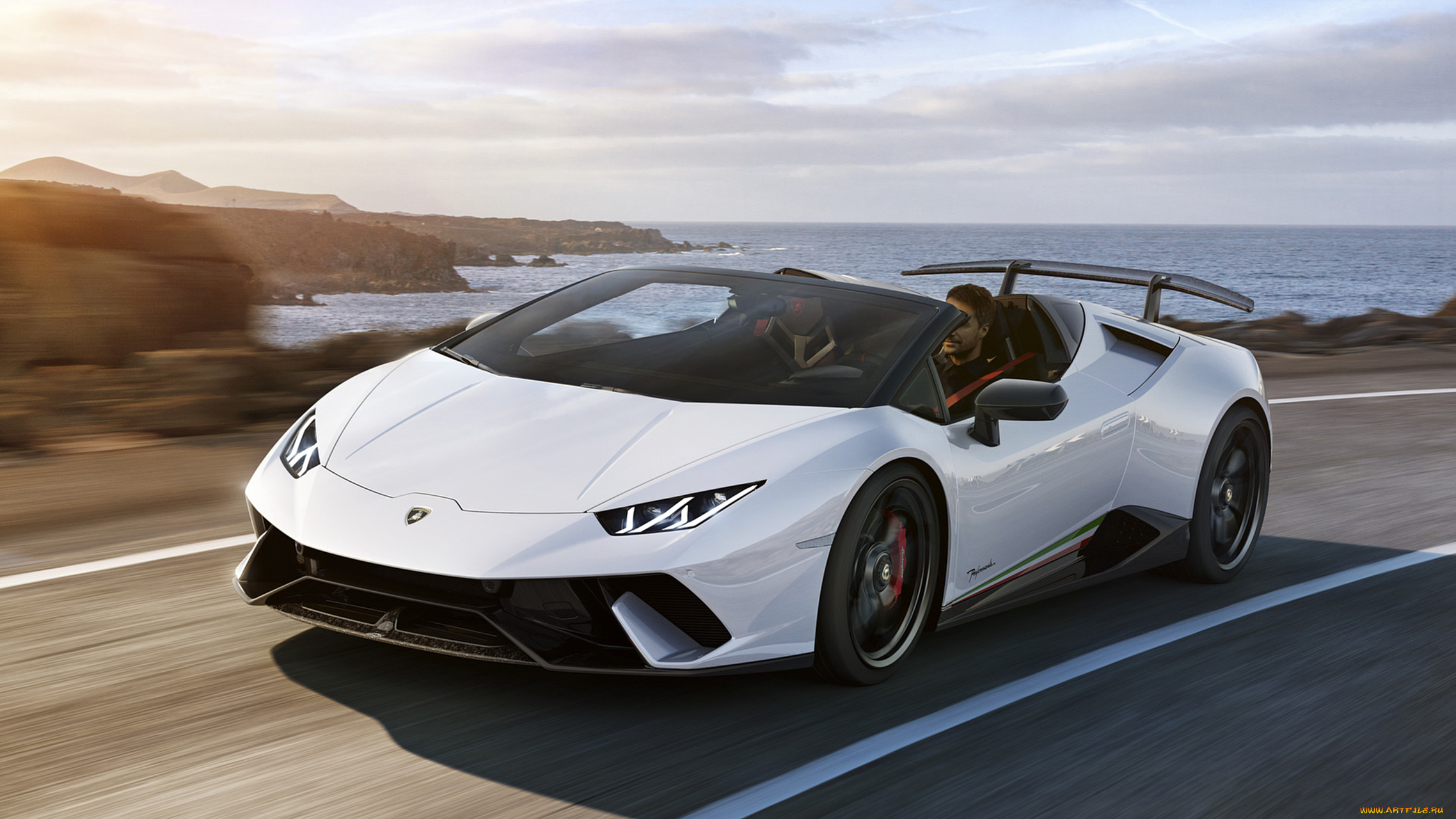 lamborghini, huracan, spyder, performante, 2019, автомобили, lamborghini, huracan, spyder, performante, 2019, белый