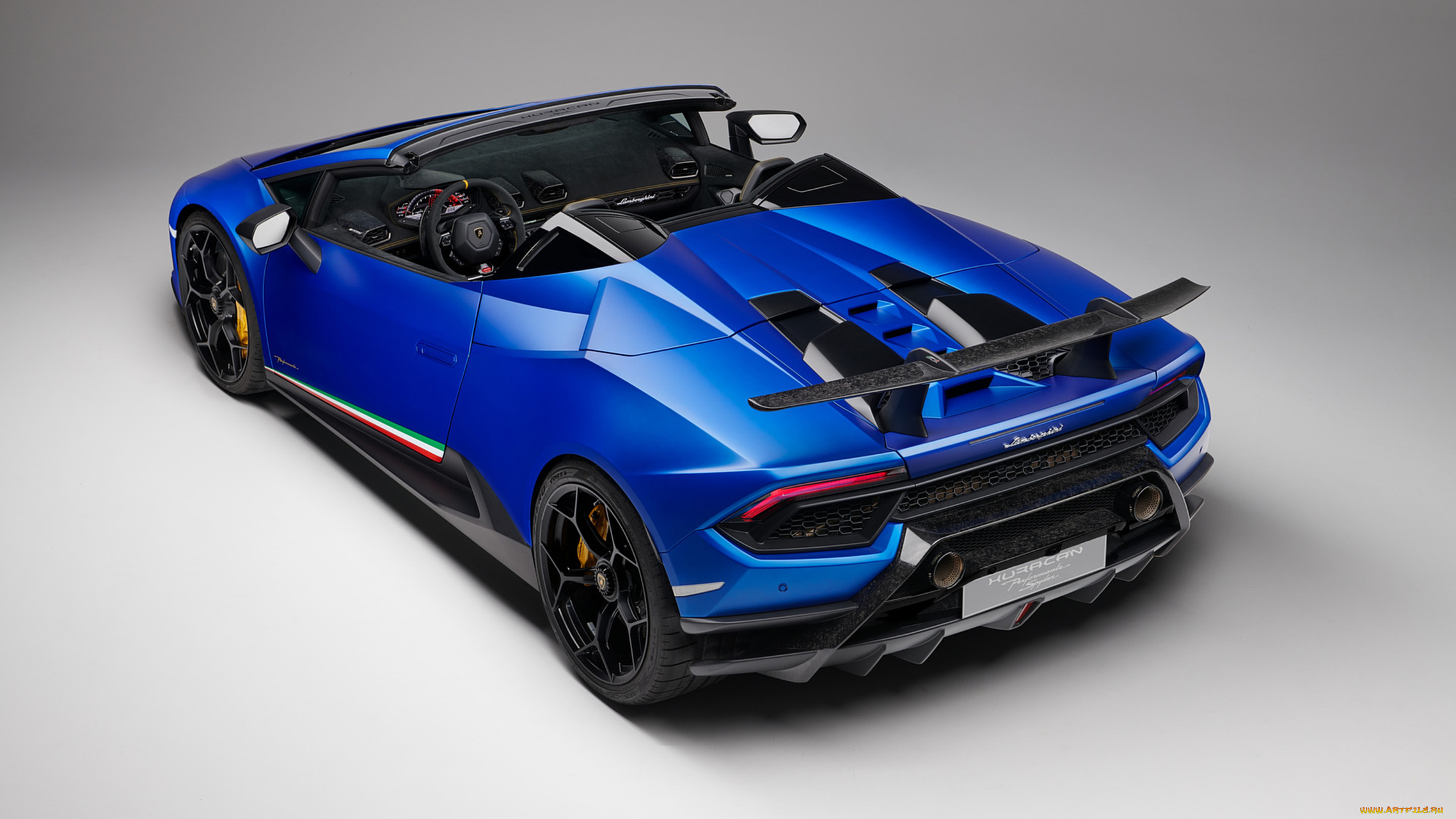lamborghini, huracan, spyder, performante, 2019, автомобили, lamborghini, spyder, huracan, 2019, blue, performante
