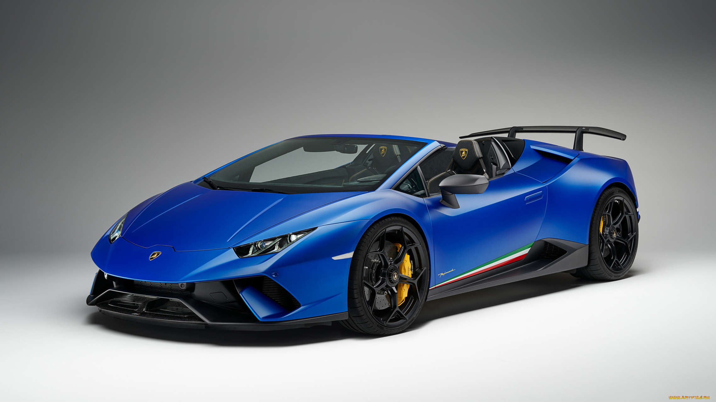 lamborghini, huracan, spyder, performante, 2019, автомобили, lamborghini, blue, 2019, huracan, spyder, performante