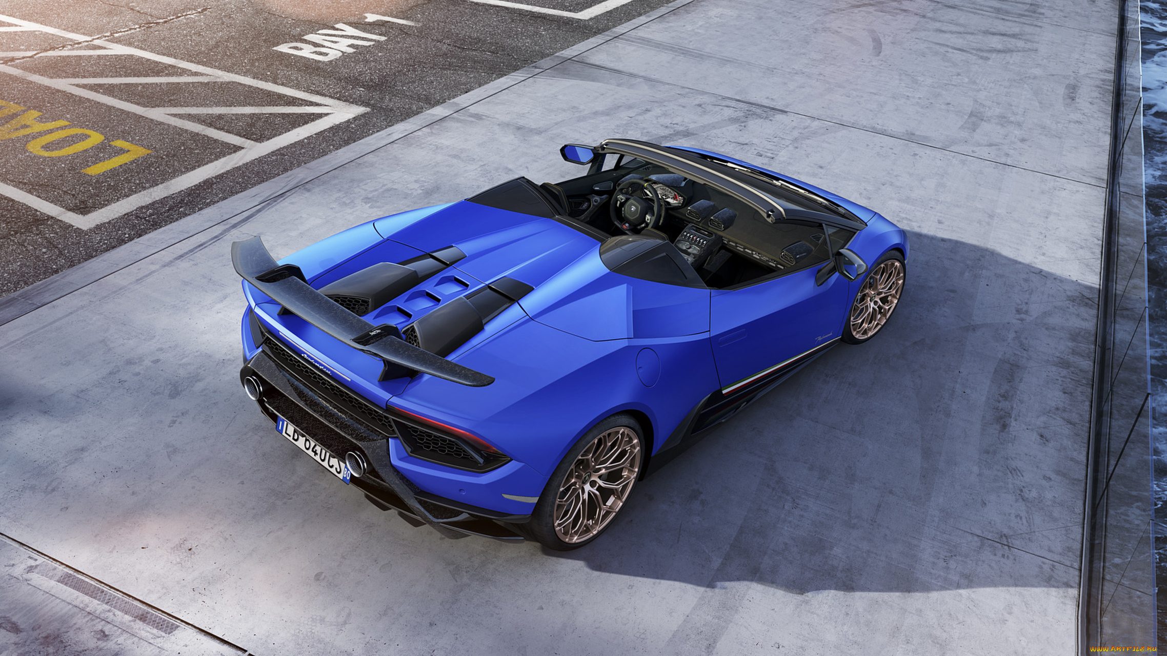 lamborghini, huracan, spyder, performante, 2019, автомобили, lamborghini, blue, 2019, performante, spyder, huracan