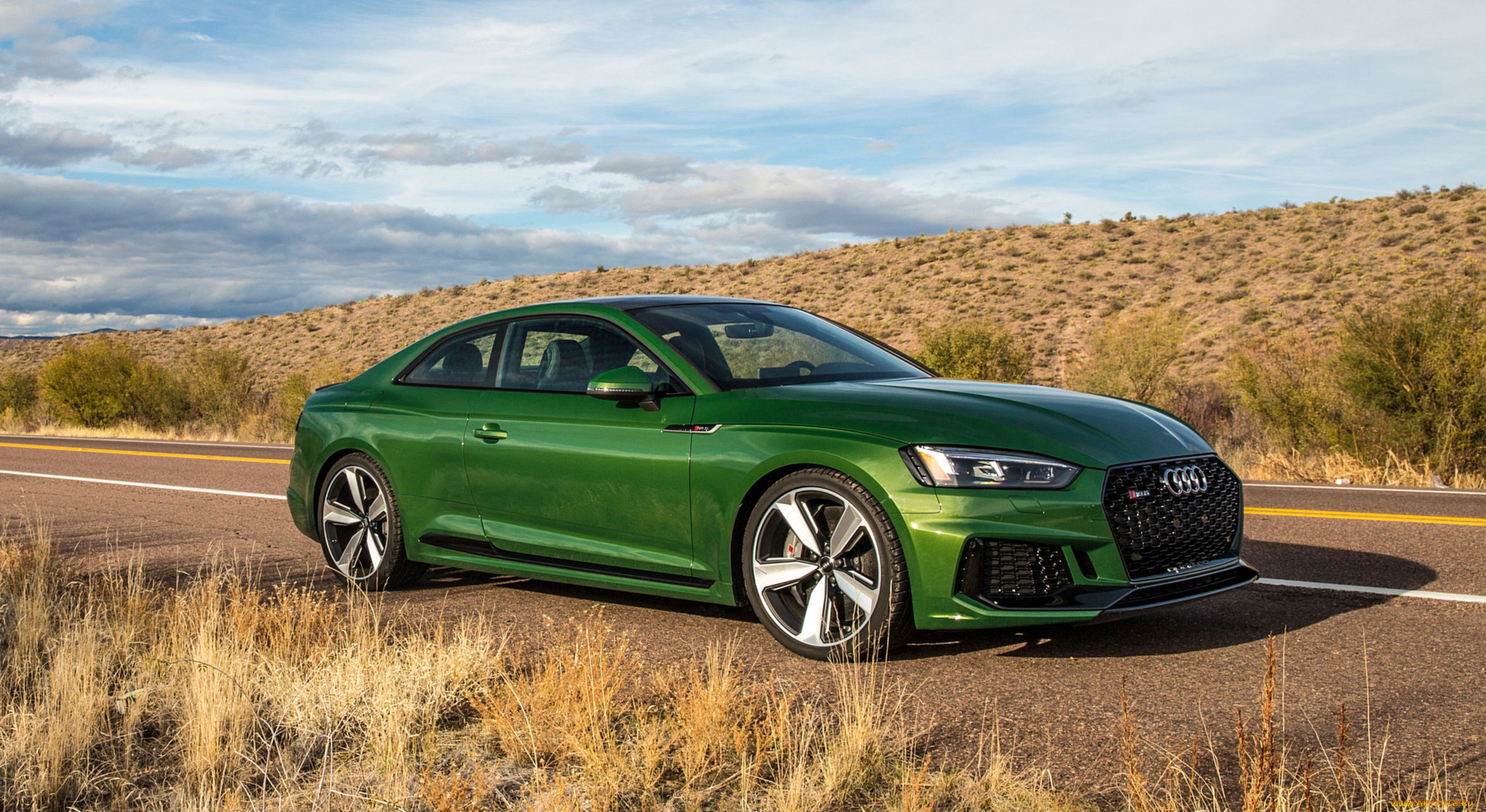 audi, rs5, 2018, автомобили, audi, rs5, 2018, зелёный