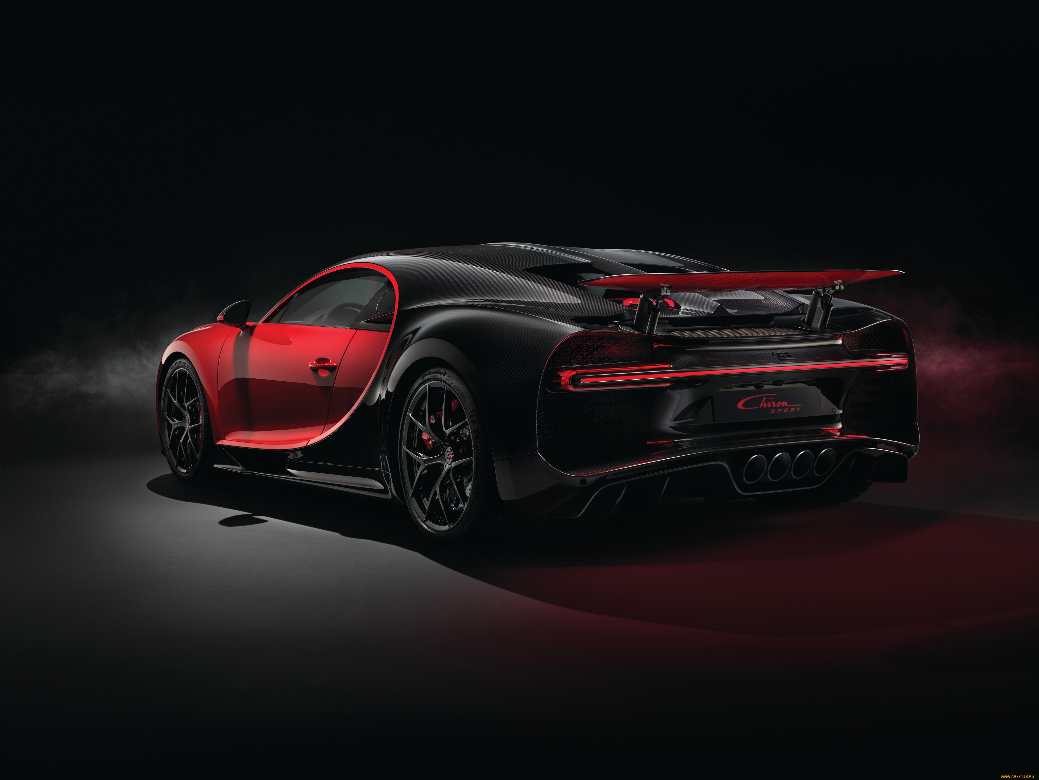 bugatti, chiron, sport, , , 2018, автомобили, bugatti, спорт, вид, сзади, бугати, red, chiron, sport