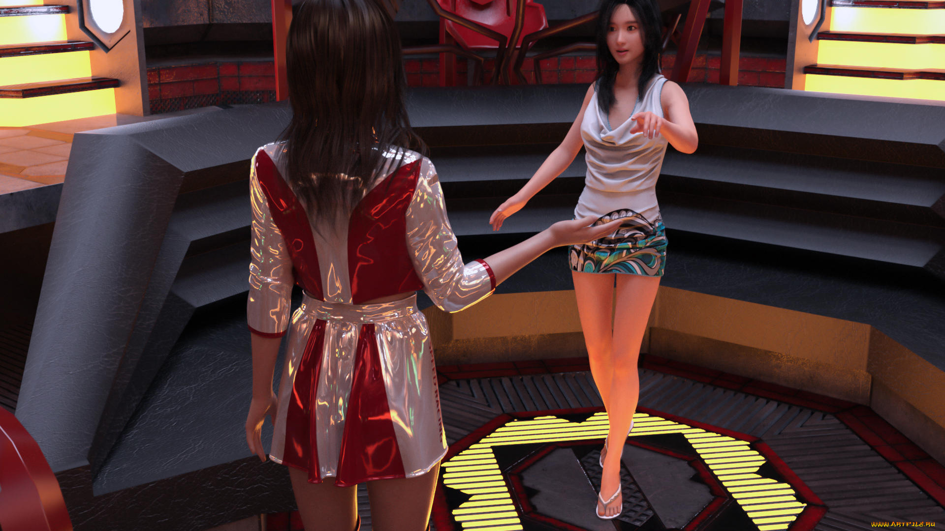 3д, графика, фантазия, , fantasy, фон, взгляд, девушки