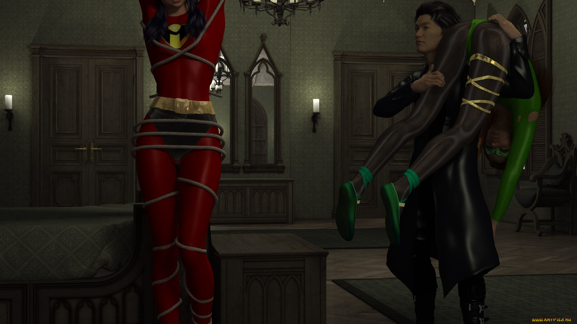 3д, графика, фантазия, , fantasy, фон, взгляд, девушки