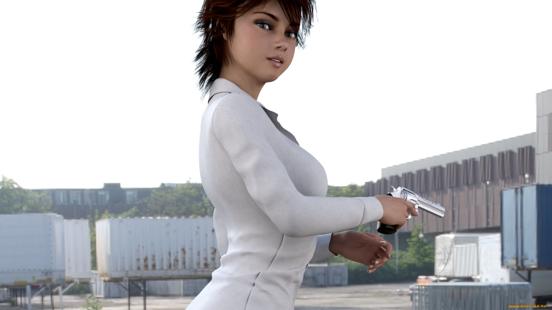 3д, графика, люди, , people, девушка, взгляд, фон