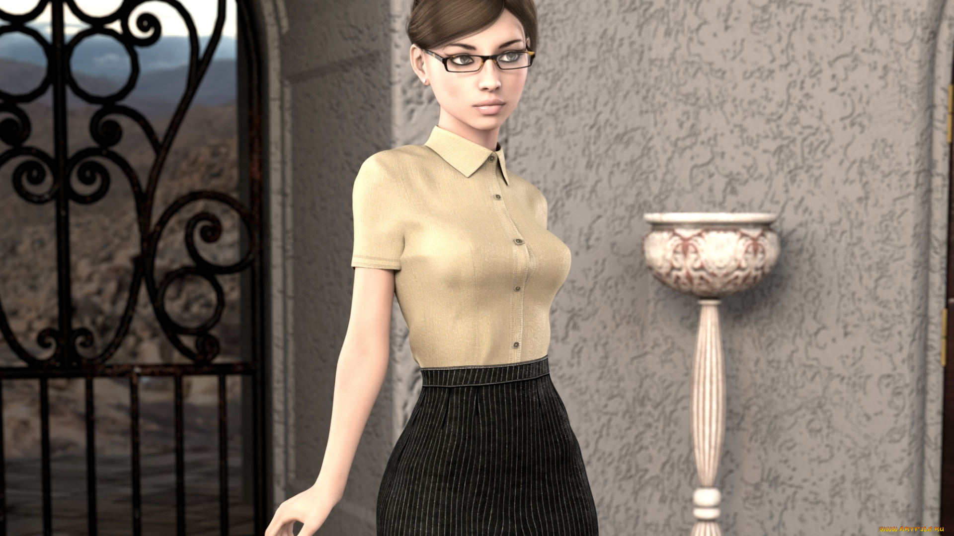 3д, графика, люди, , people, фон, взгляд, девушка