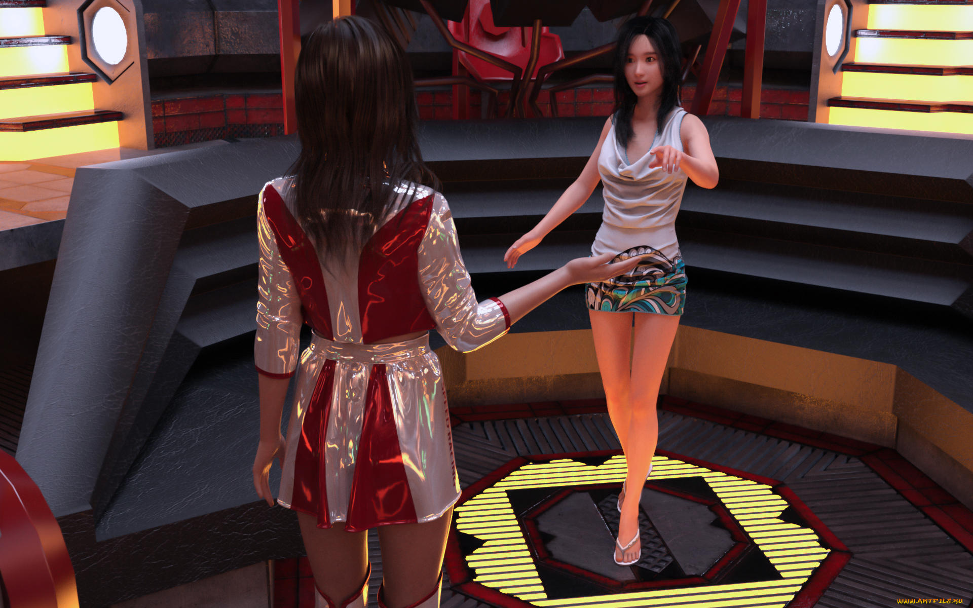 3д, графика, фантазия, , fantasy, фон, взгляд, девушки