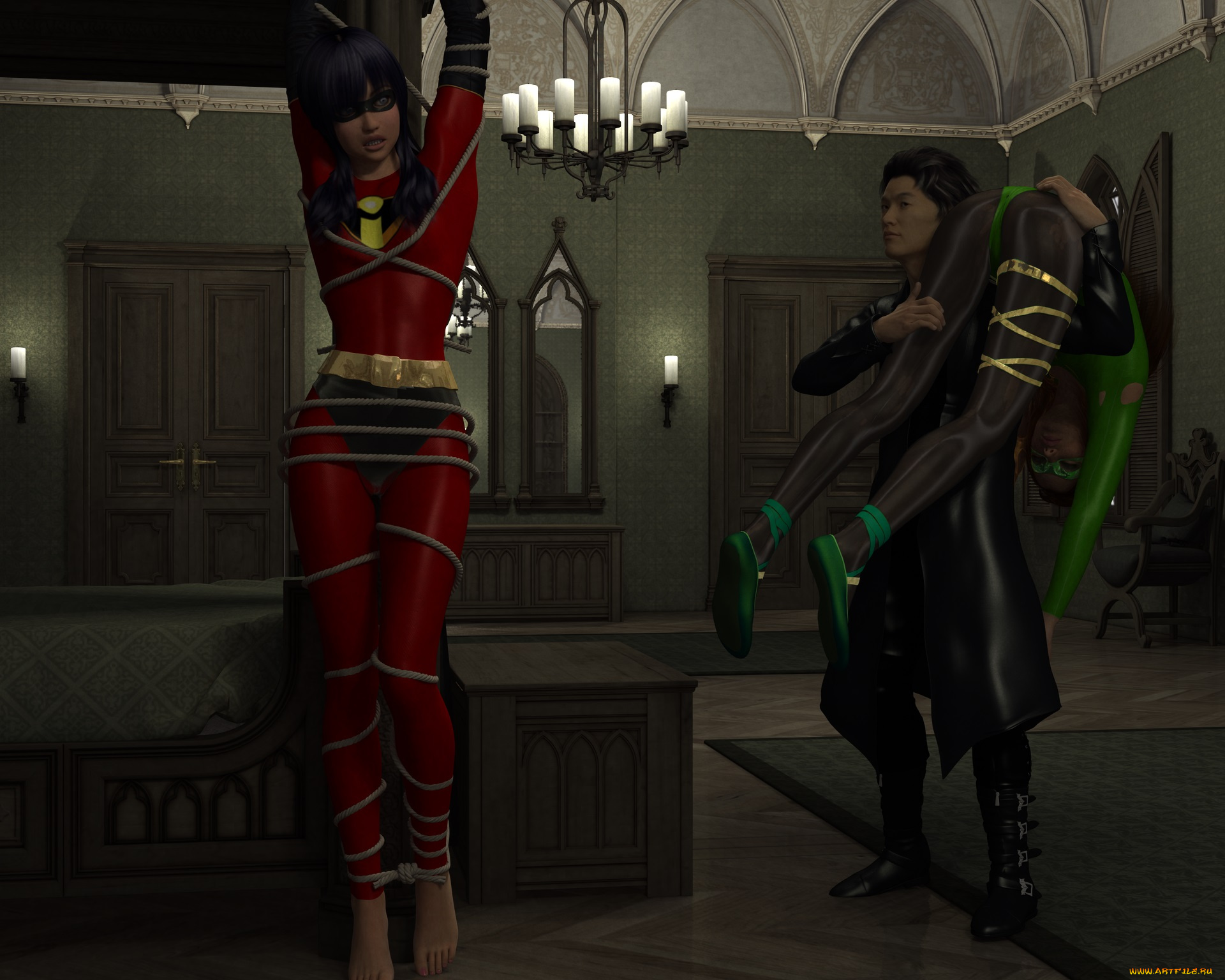 3д, графика, фантазия, , fantasy, фон, взгляд, девушки