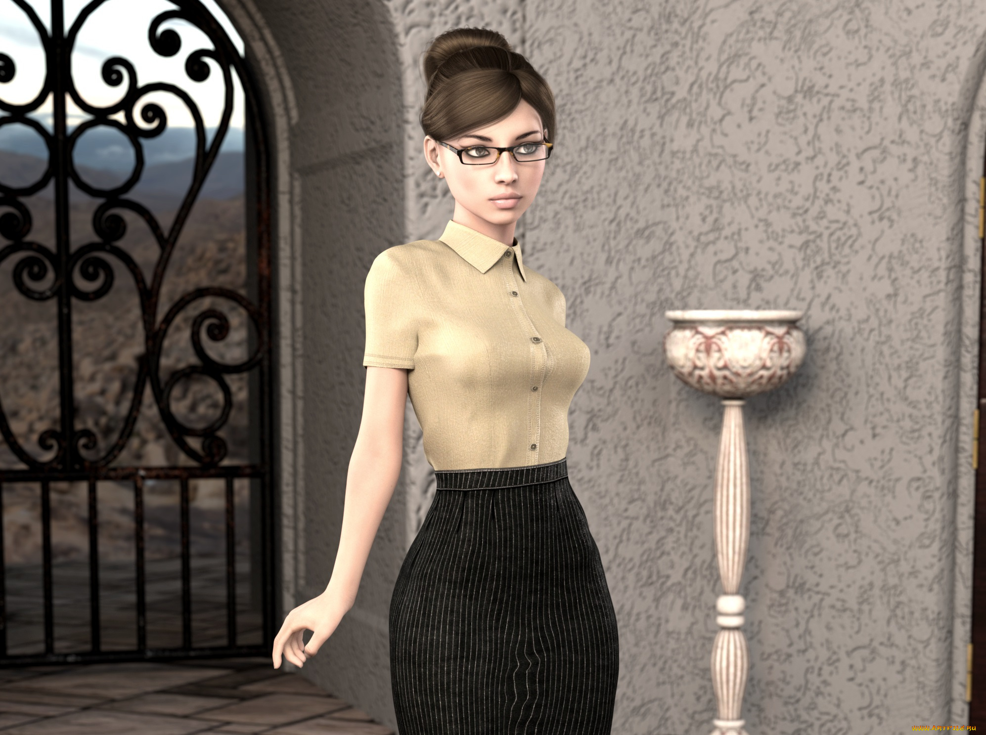 3д, графика, люди, , people, фон, взгляд, девушка