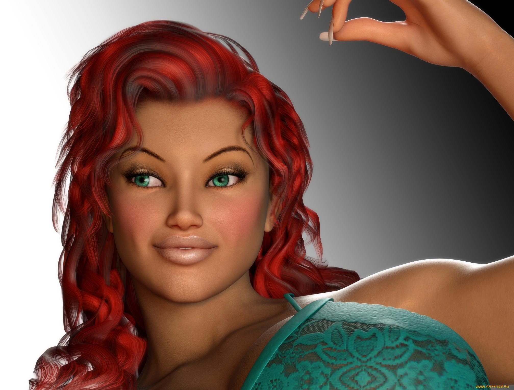 3д, графика, портрет, , portraits, девушка, взгляд, фон