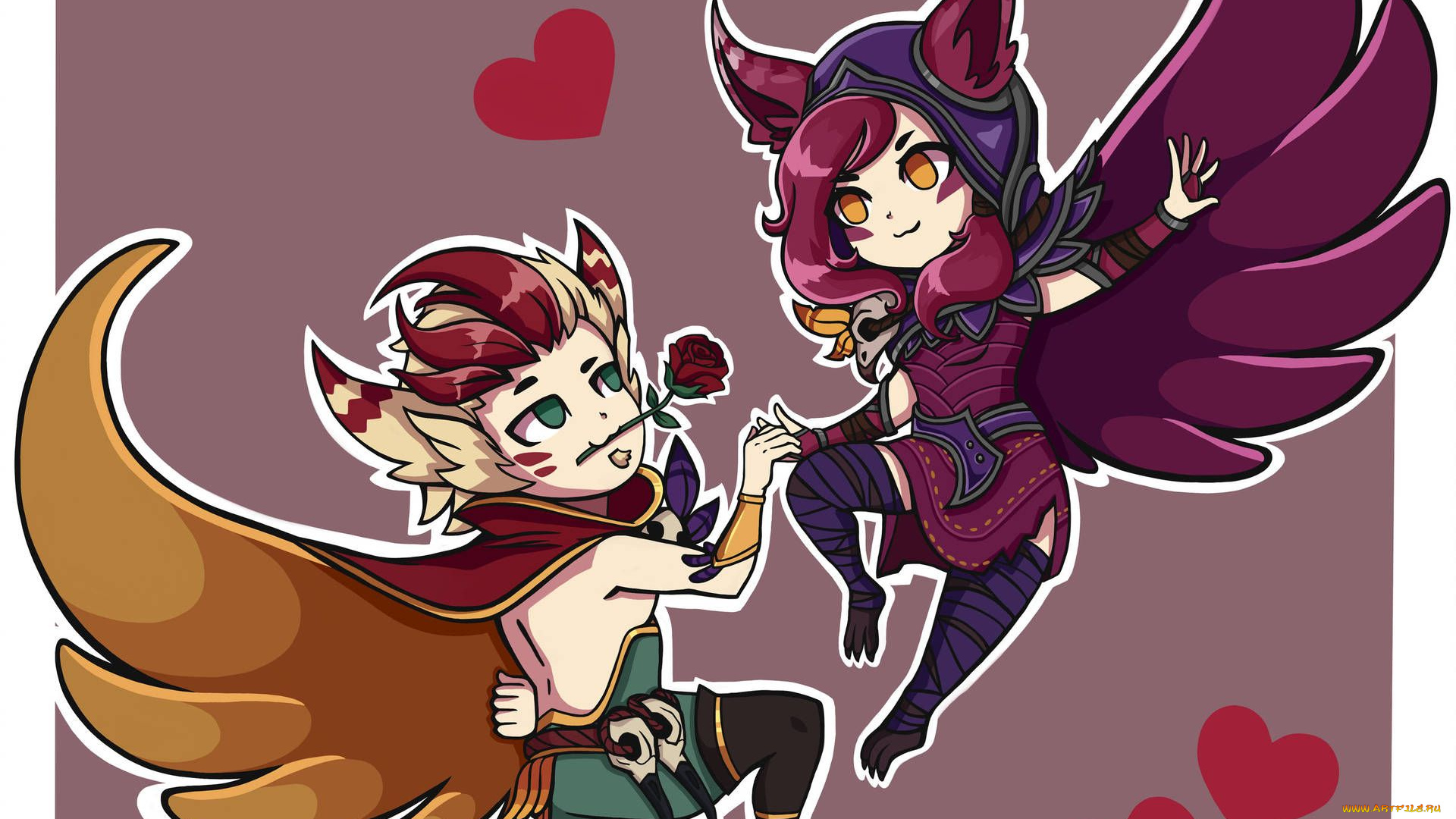 видео, игры, league, of, legends, rakan, xayah, пара, любовь