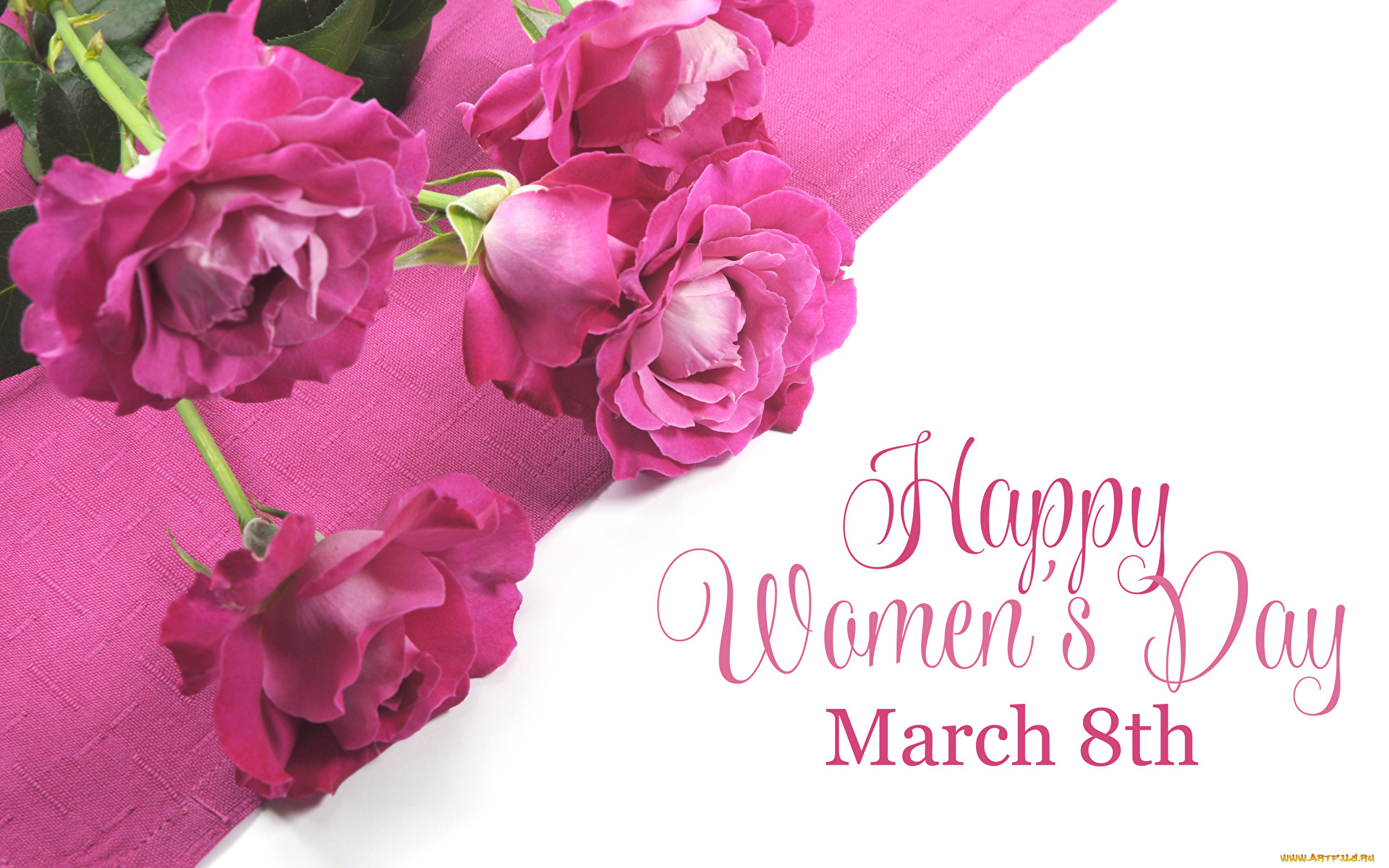 праздничные, международный, женский, день, -, 8, марта, розы, надпись
