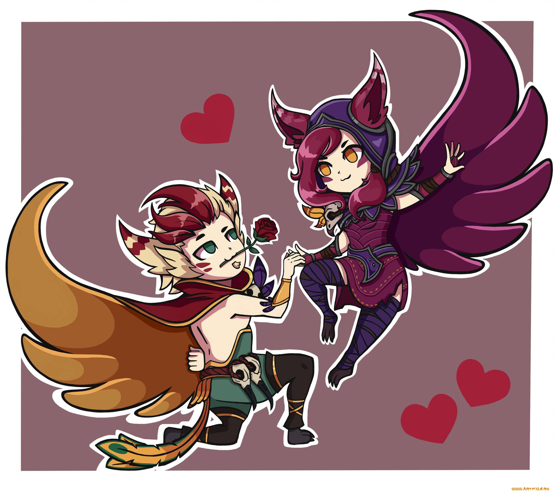 видео, игры, league, of, legends, rakan, xayah, пара, любовь