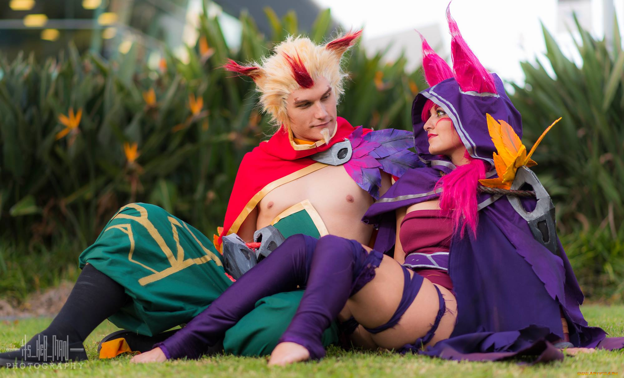 разное, маски, , карнавальные, костюмы, rakan, xayah, пара, сад