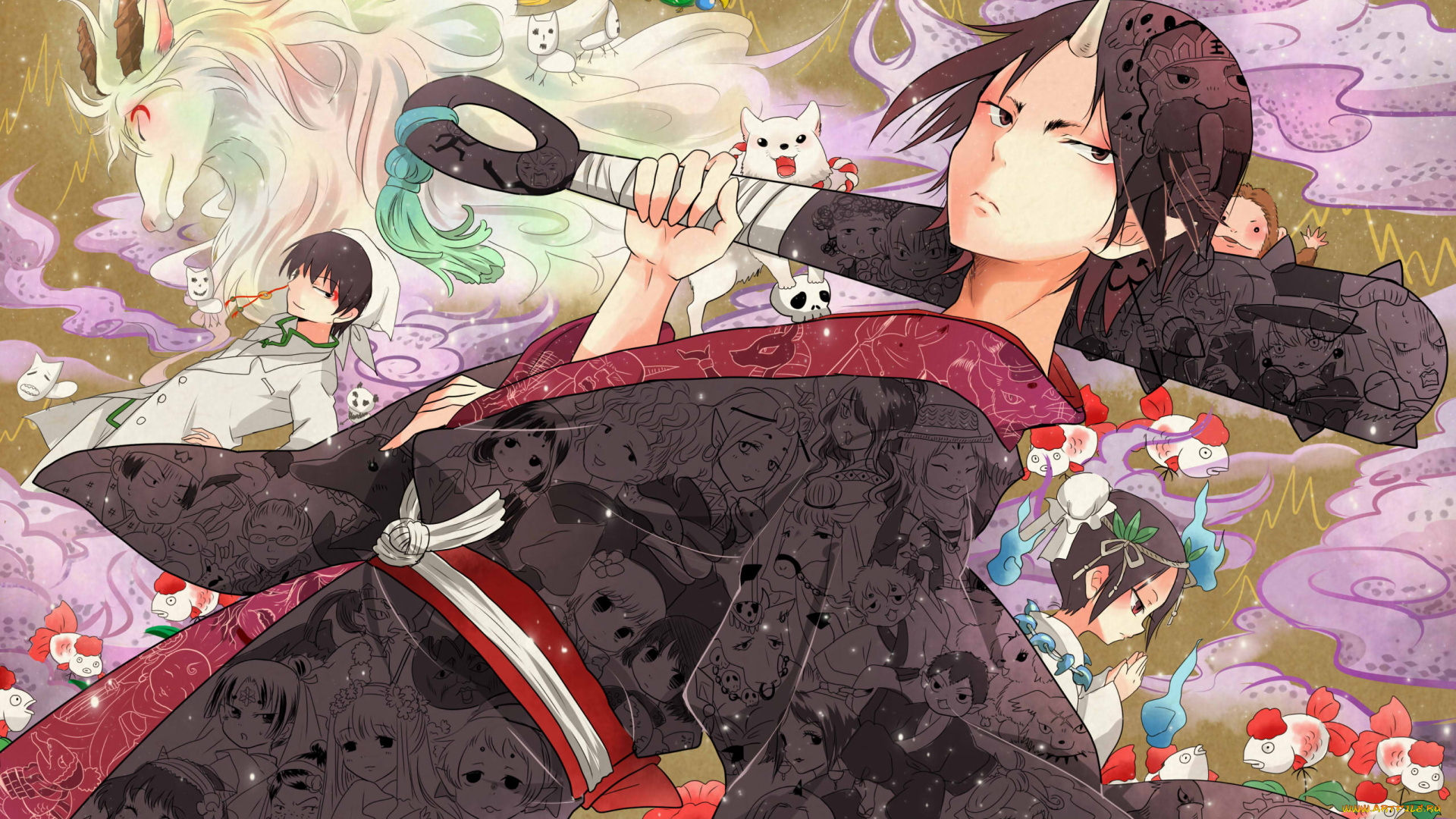 аниме, hoozuki, no, reitetsu, хладнокровный, ходзуки