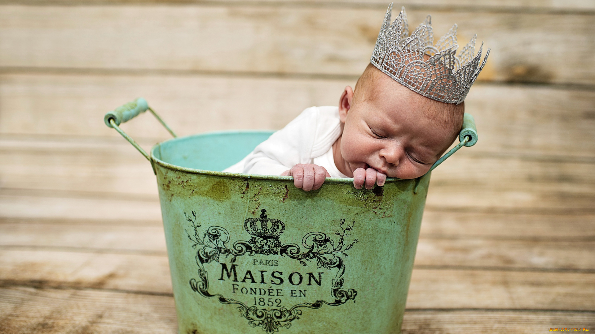 разное, дети, ребенок, корона, ведро