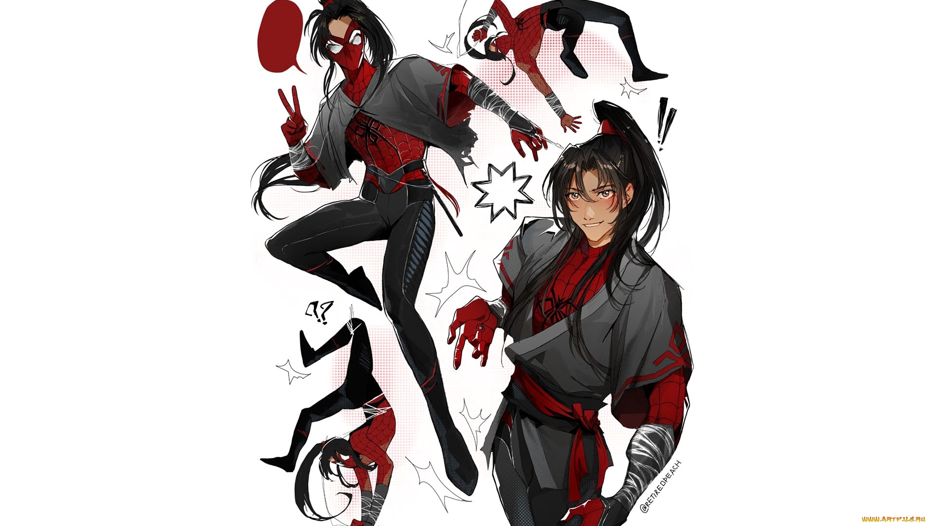 аниме, mo, dao, zu, shi, вэй, усянь, человек-паук, костюм