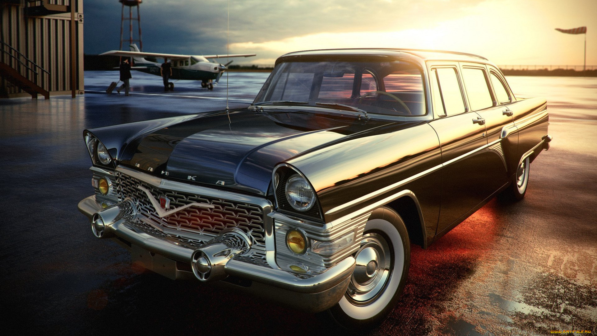 газ-13, чайка, , 1959-1981, автомобили, 3д, газ13, чайка, 1959, 1981, горьковский, автомобильный, завод