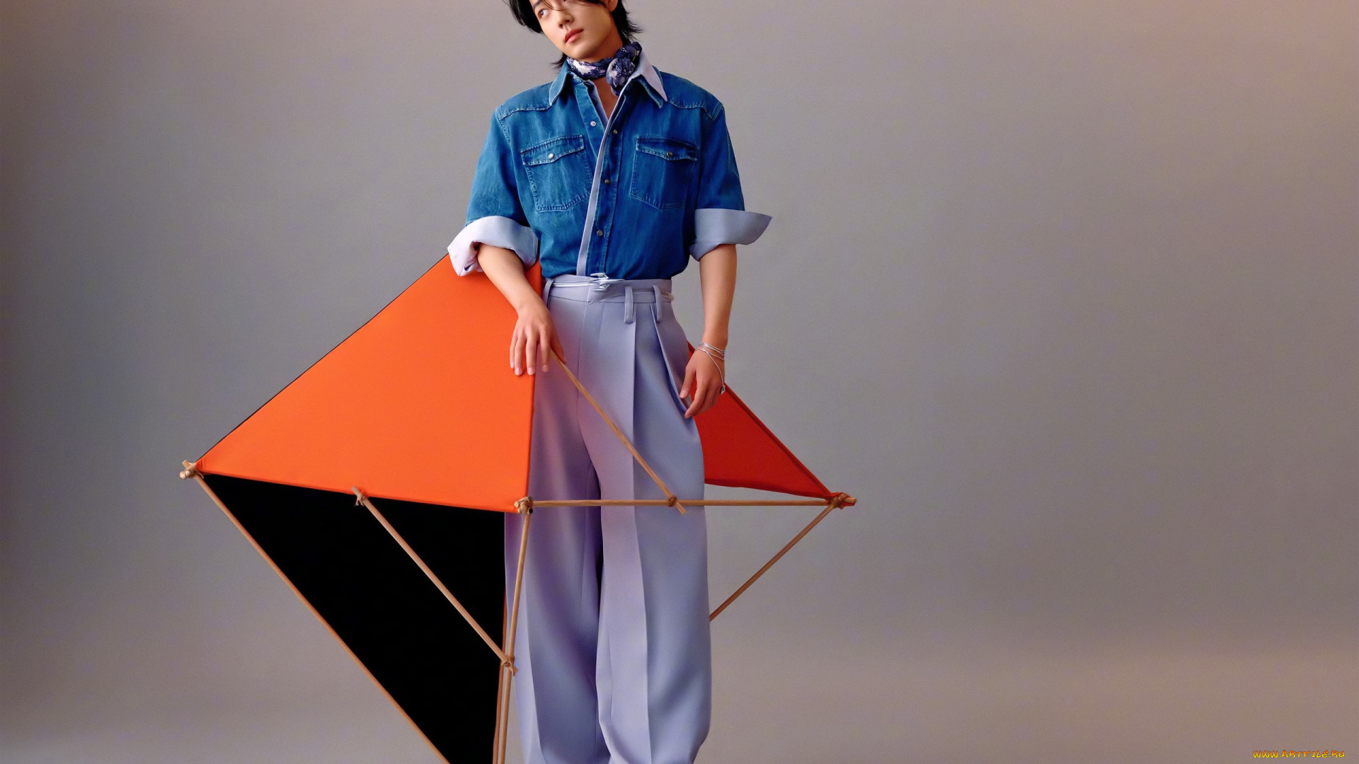 мужчины, xiao, zhan, актер, воздушный, змей