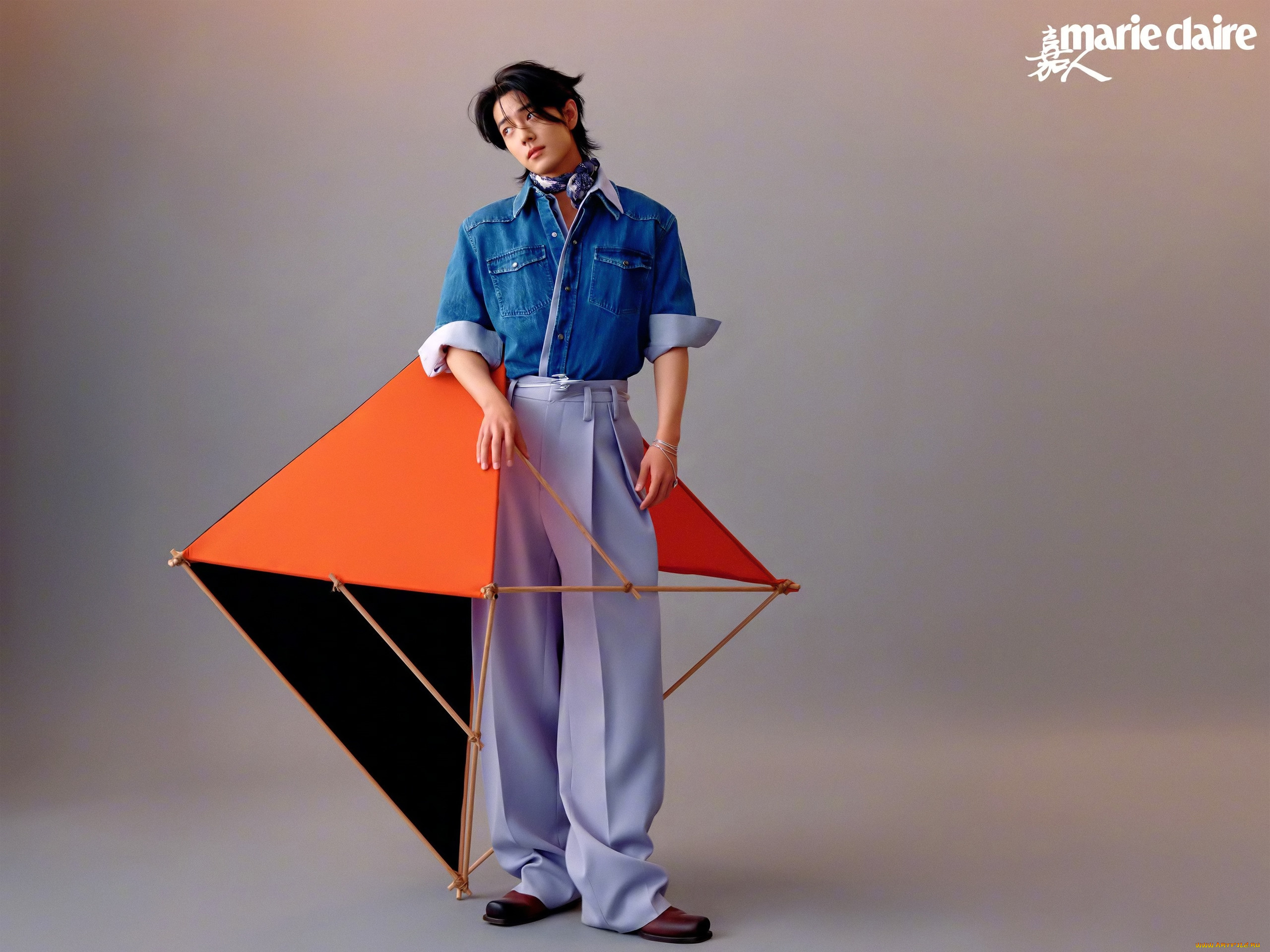 мужчины, xiao, zhan, актер, воздушный, змей