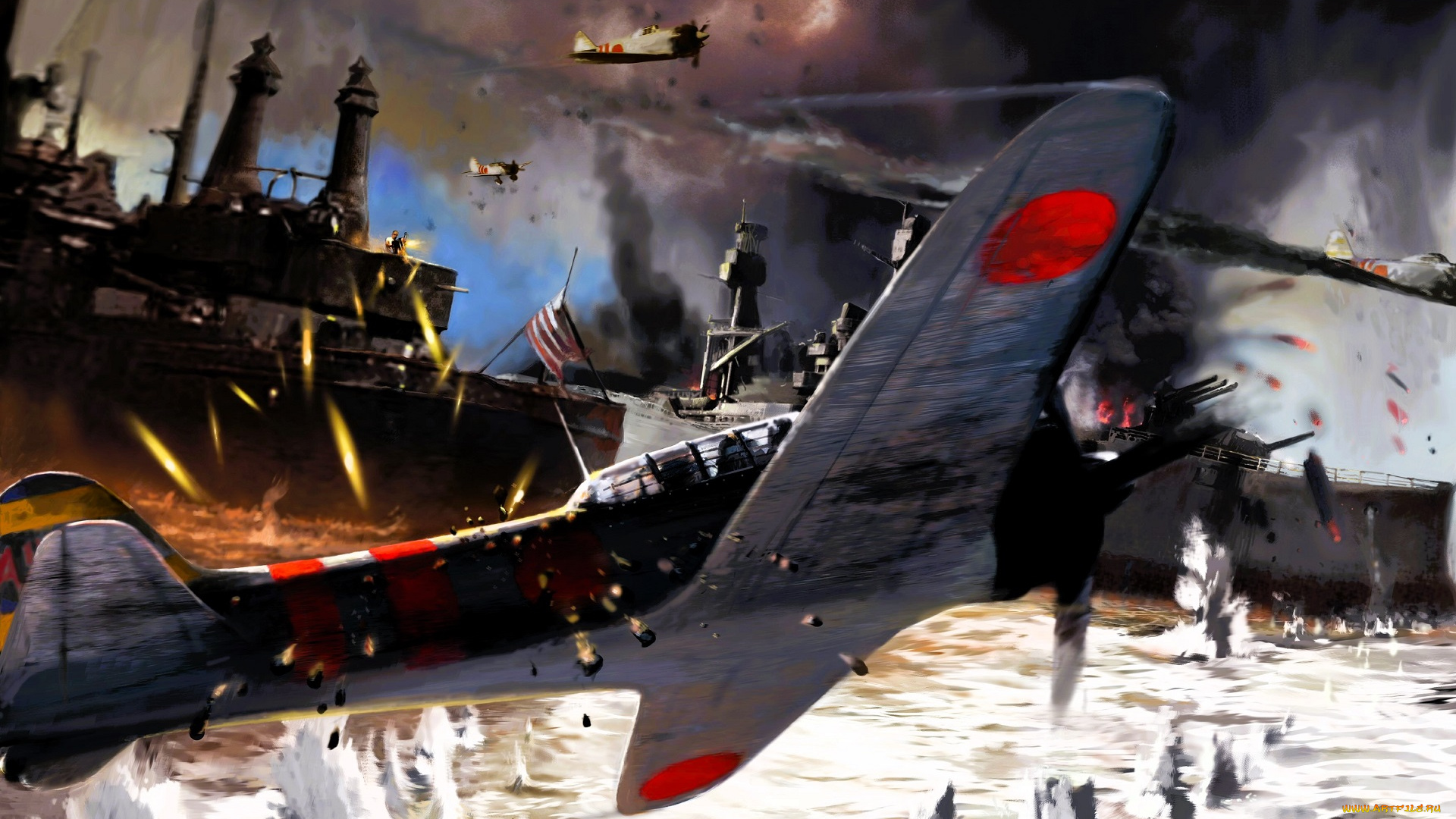 видео, игры, medal, of, honor, , pacific, assault, самолеты, корабли, камикадзе, война, бой