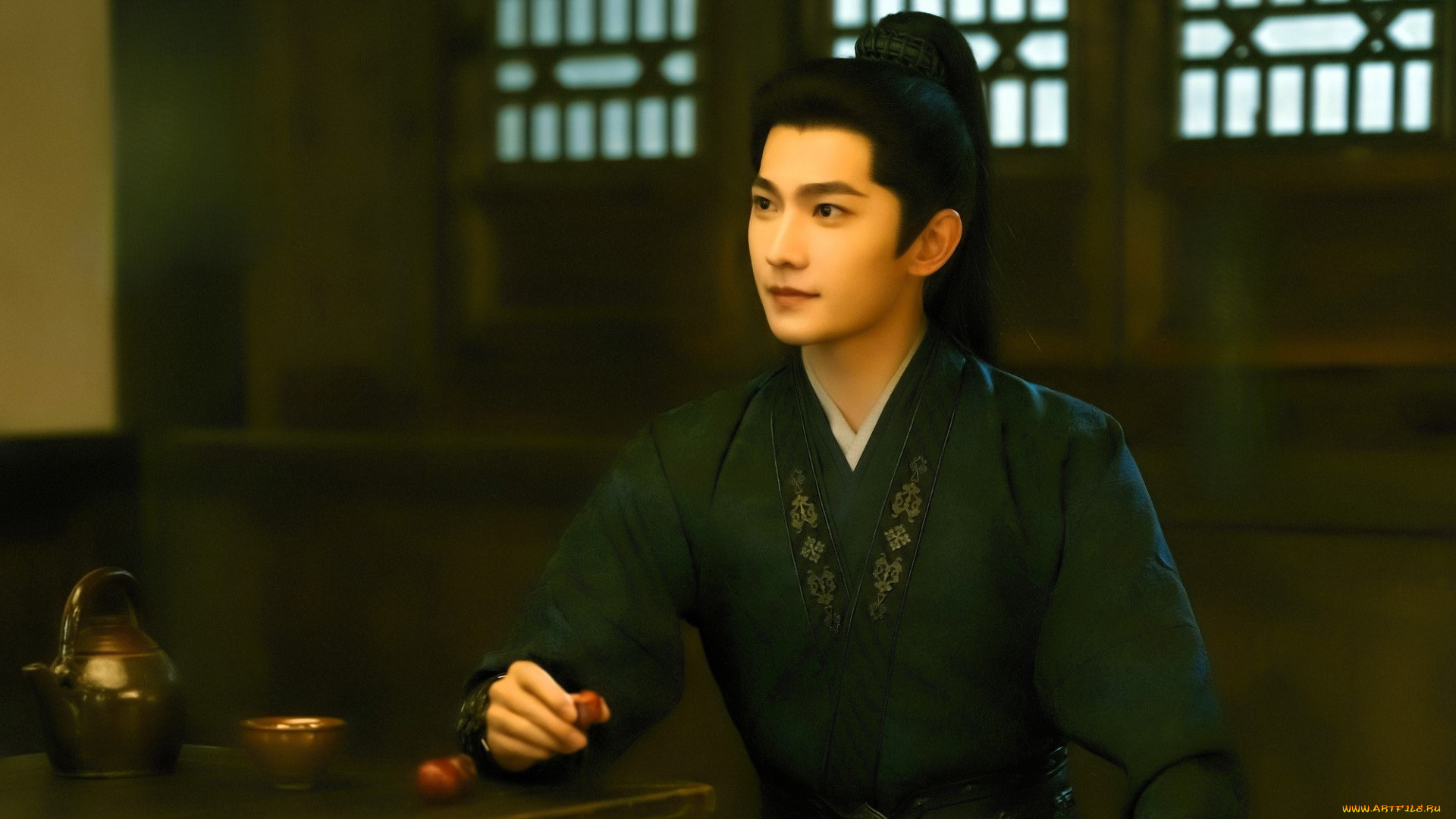 zhan, zhao, adventures, кино, фильмы, парень, рюмки, стол, чайник