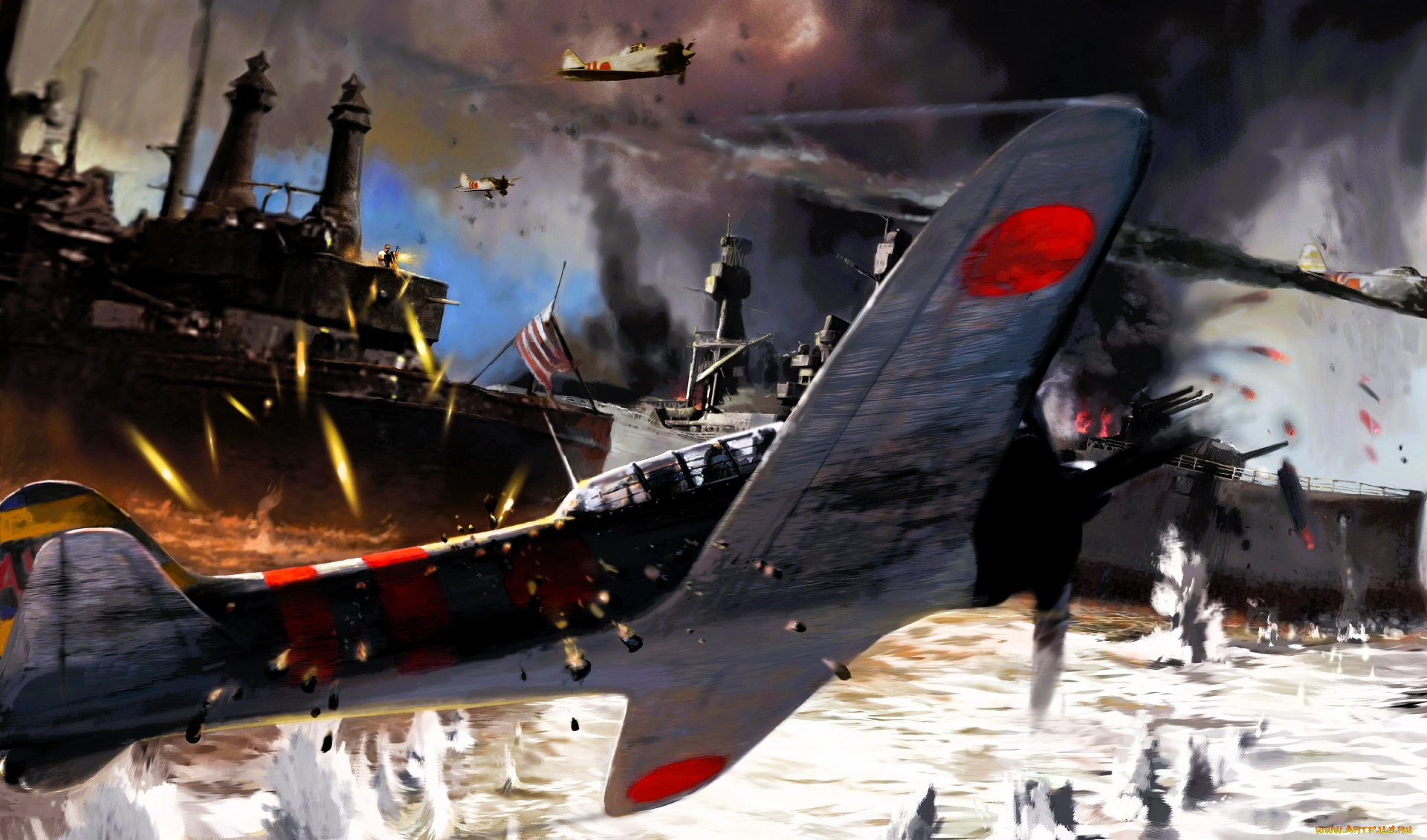 видео, игры, medal, of, honor, , pacific, assault, самолеты, корабли, камикадзе, война, бой