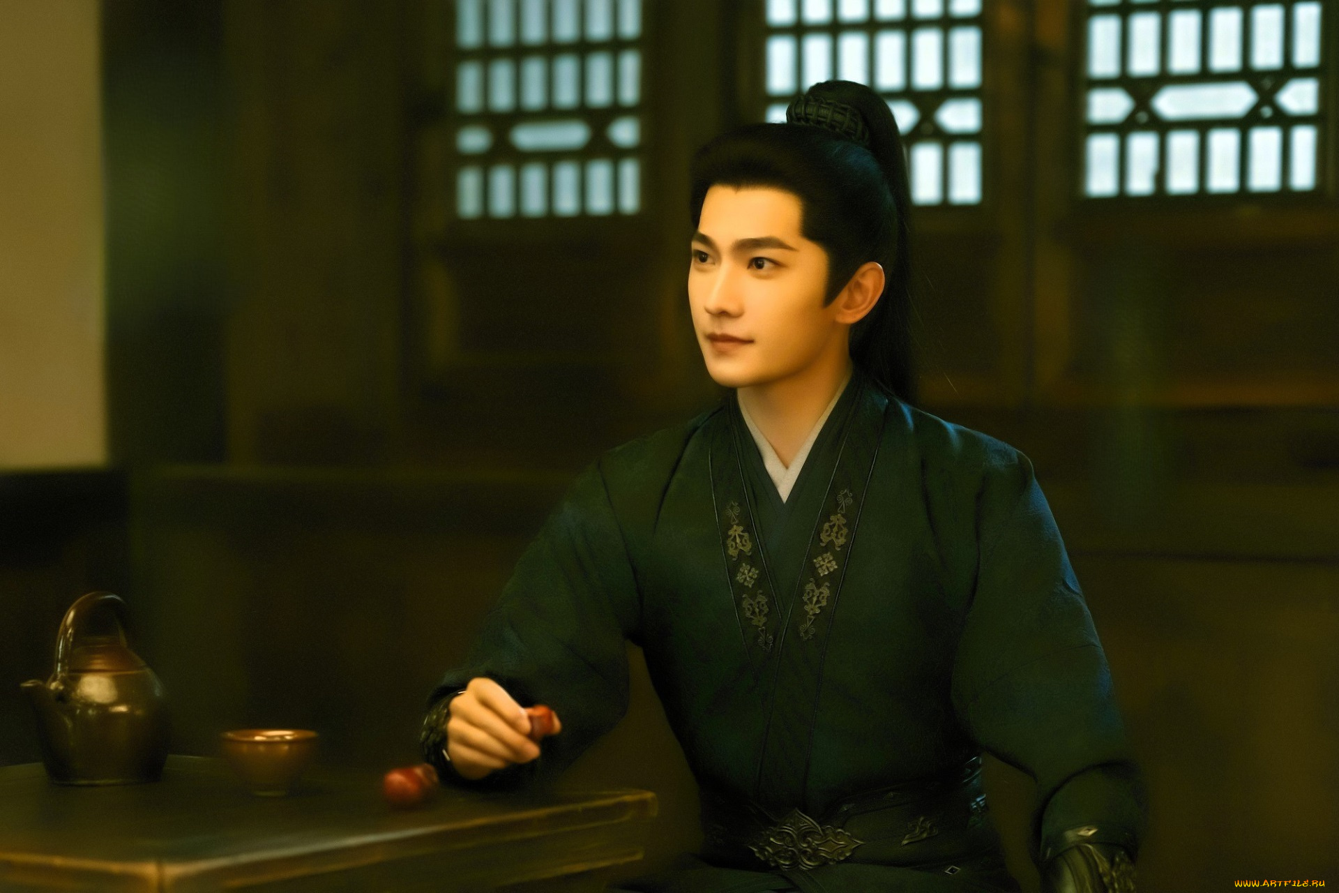 zhan, zhao, adventures, кино, фильмы, парень, рюмки, стол, чайник