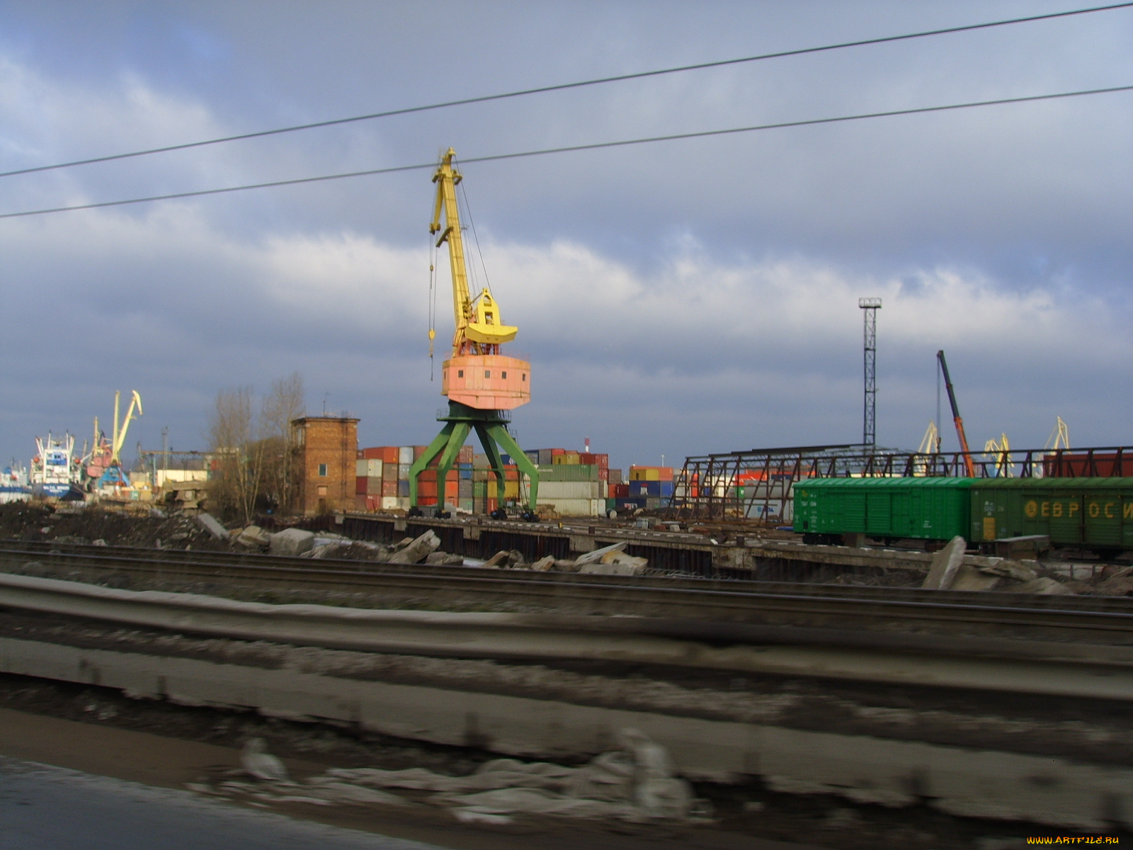 кусочек, питерского, порта, техника, краны