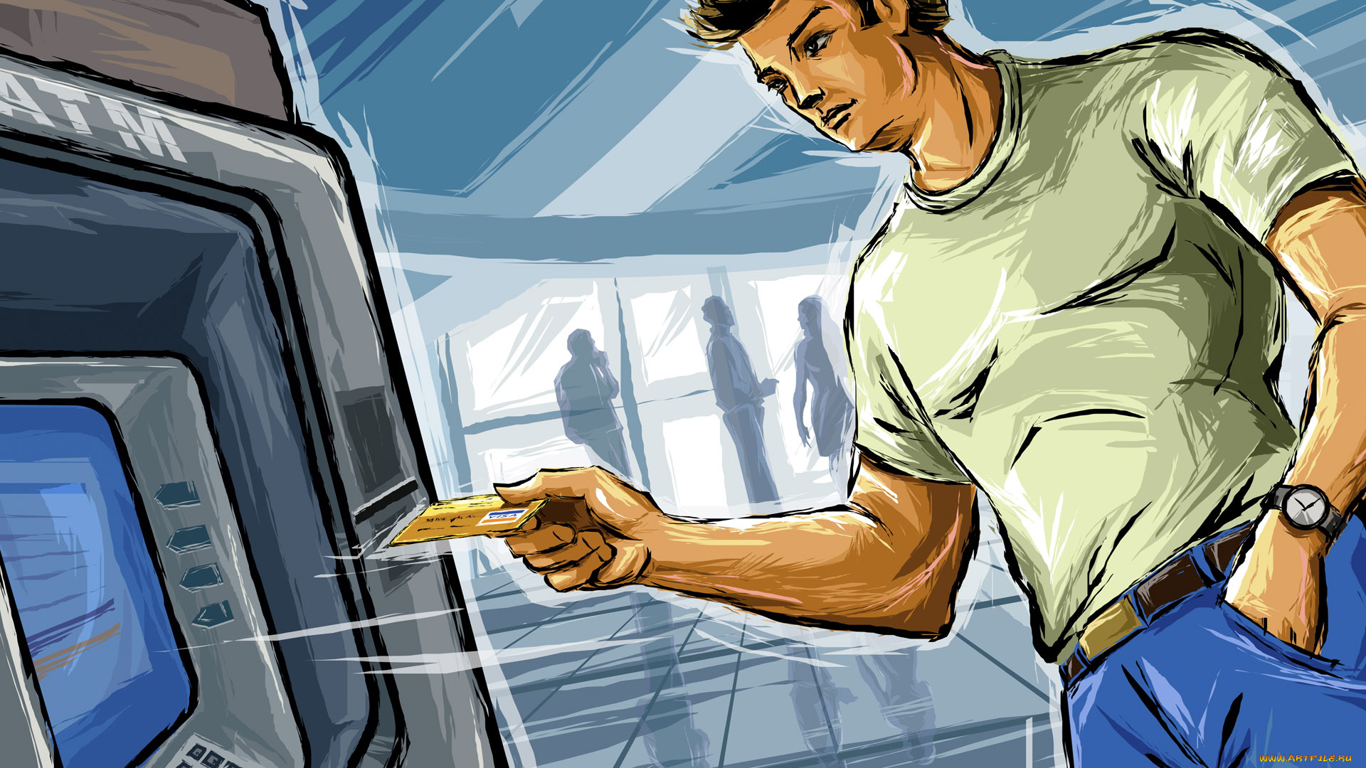 рисованные, люди