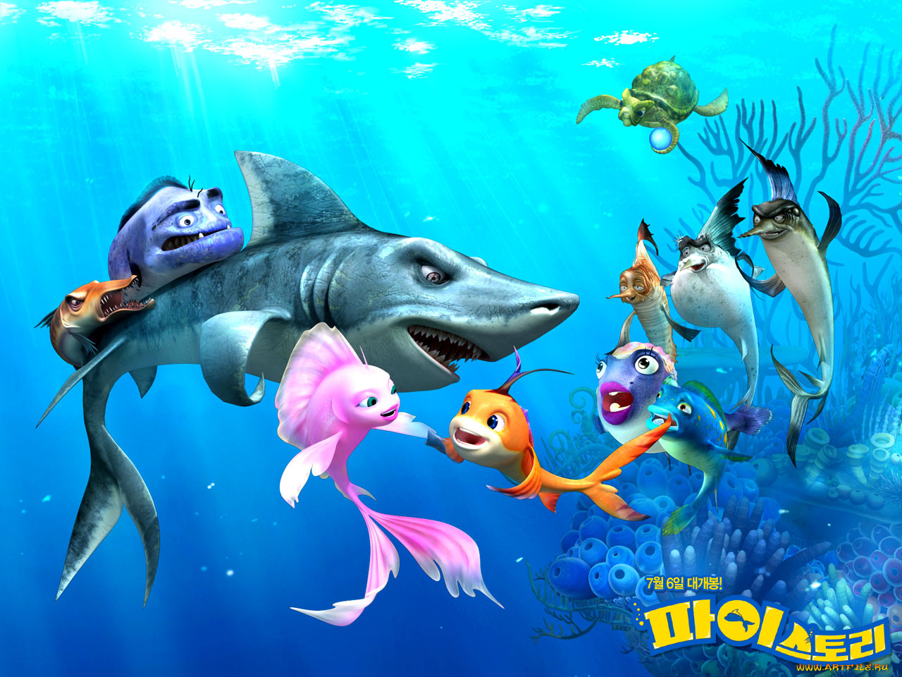 мультфильмы, shark, bait