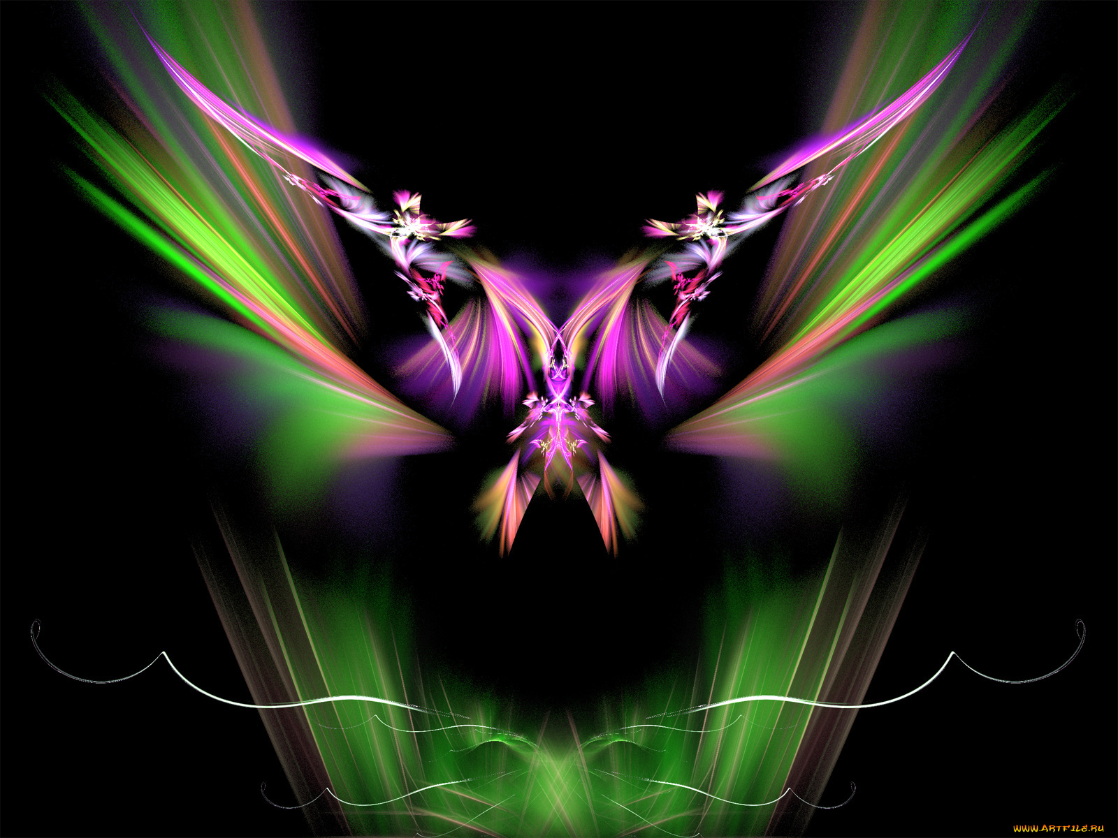 3д, графика, fractal, фракталы, цвета, узор, фон