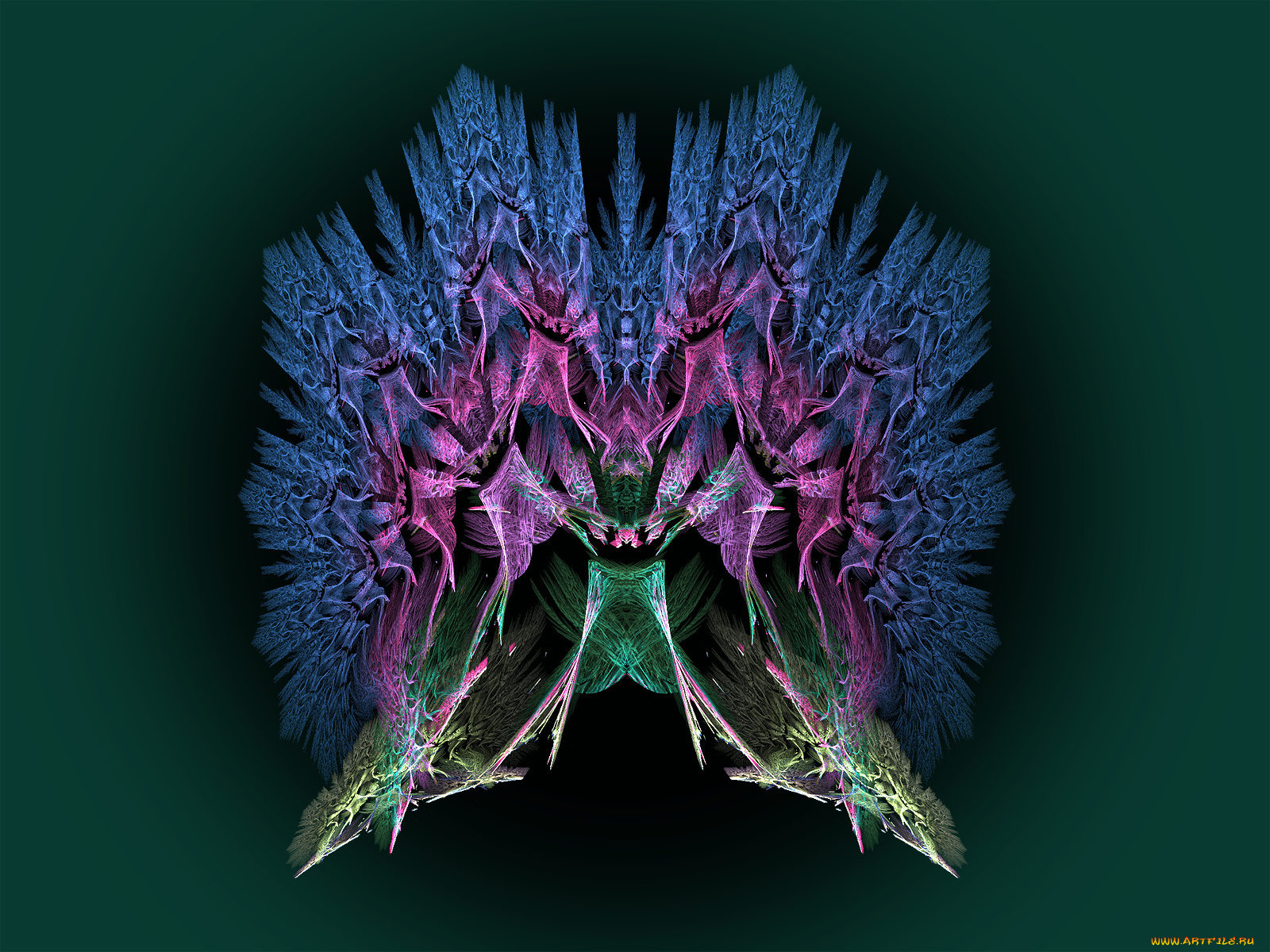 3д, графика, fractal, фракталы, узор, цвета, фон