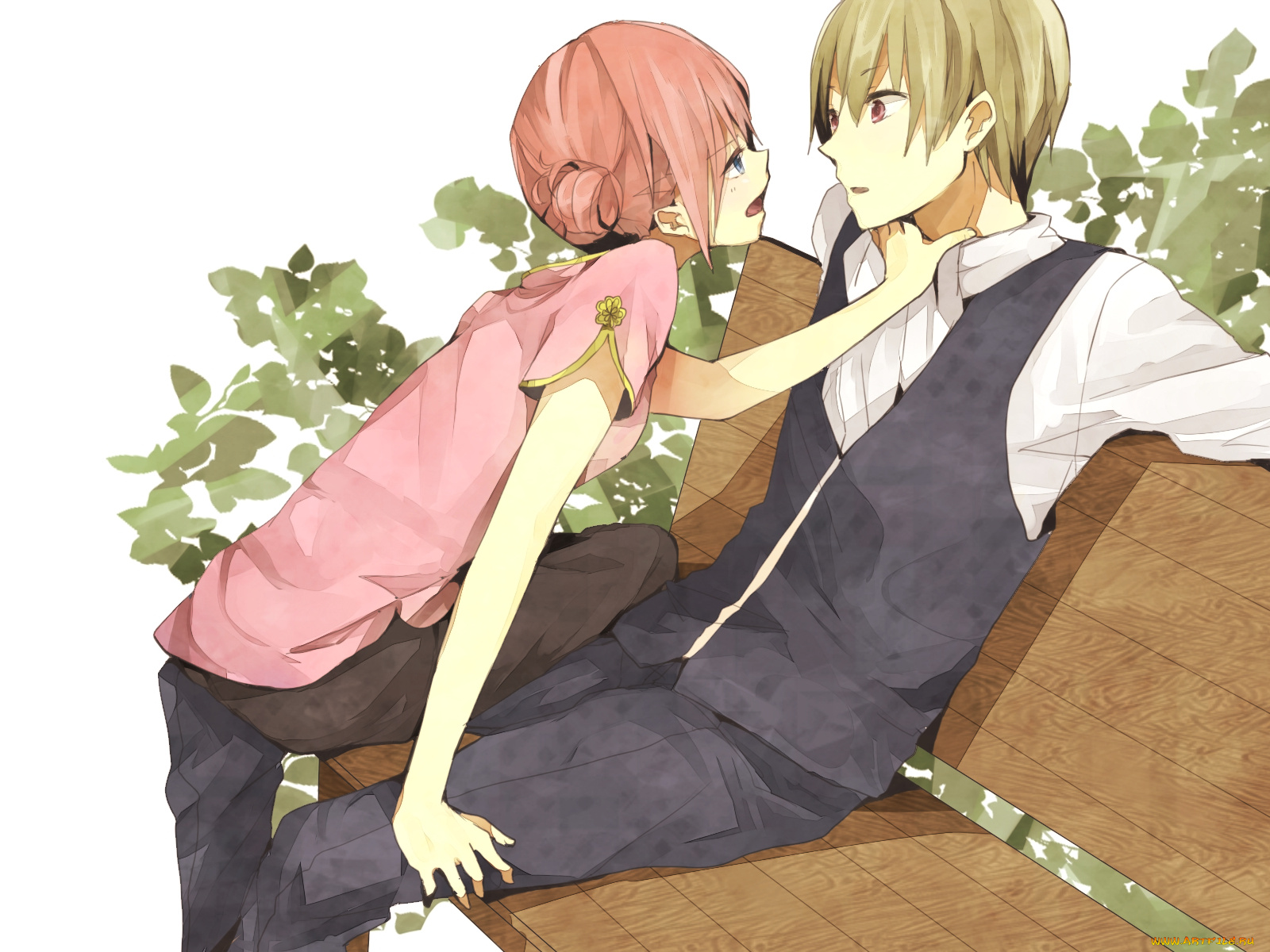 аниме, gintama, kagura, okita, sougo