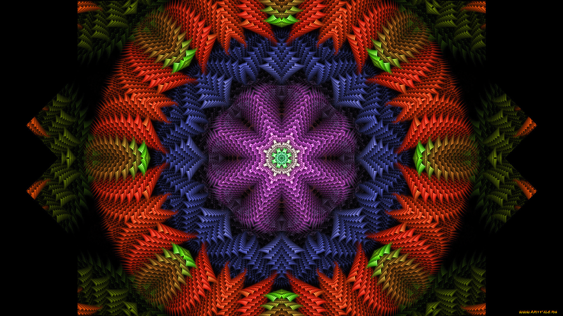 3д, графика, fractal, фракталы, фон, цвета, узор