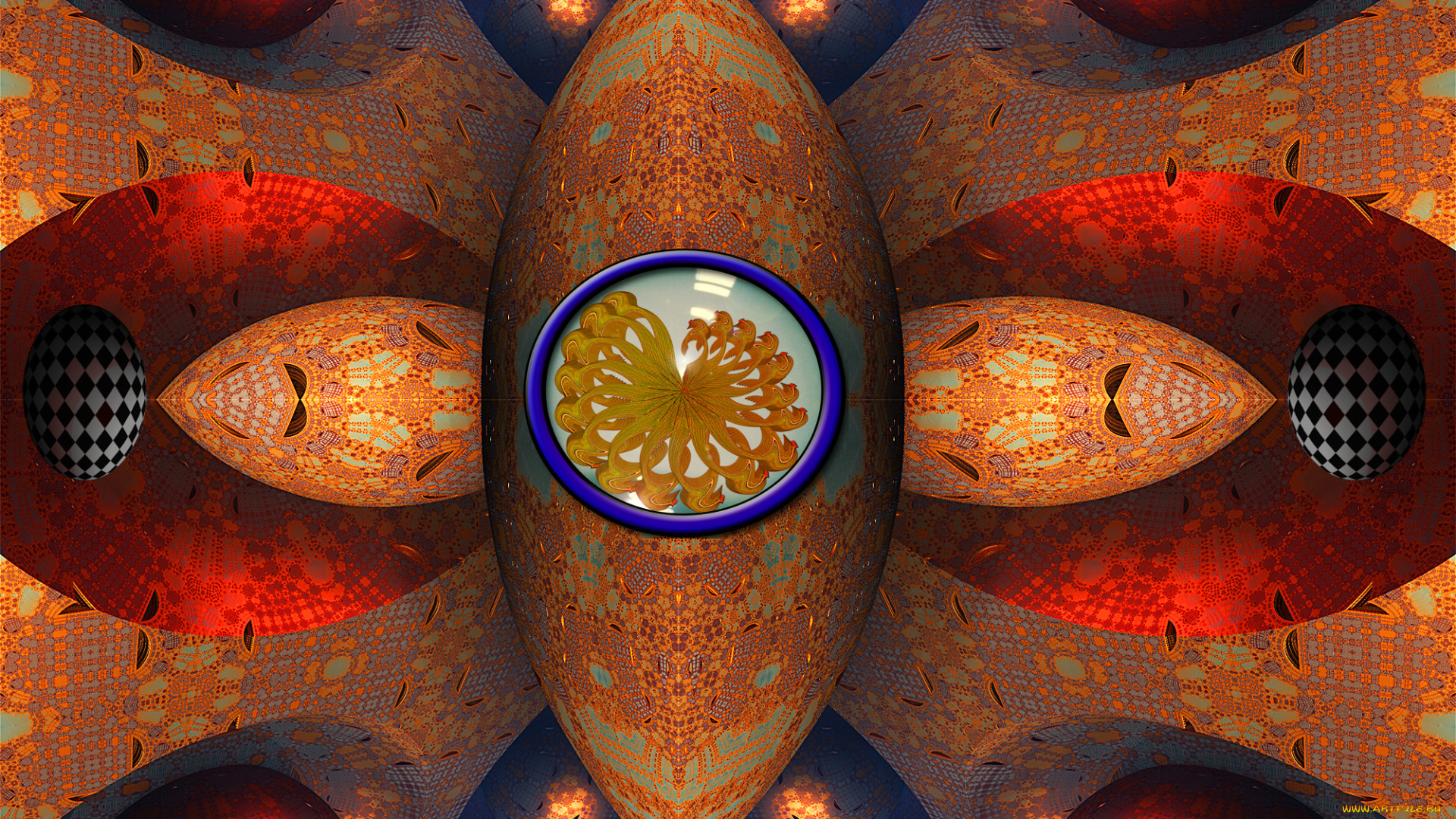 3д, графика, fractal, фракталы, фон, узор, цвета