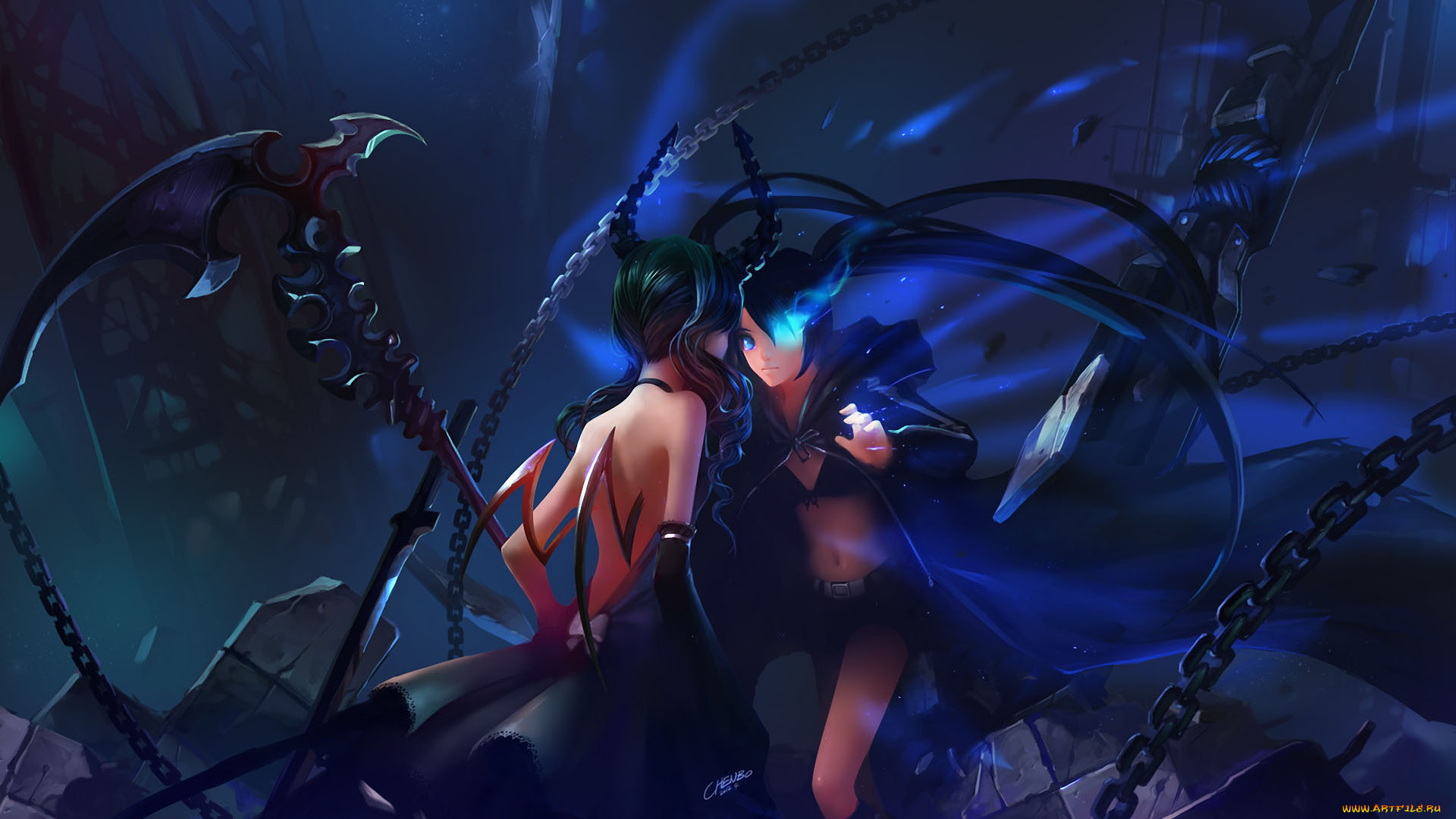 black, rock, shooter, аниме, kuroi, mato, dead, master