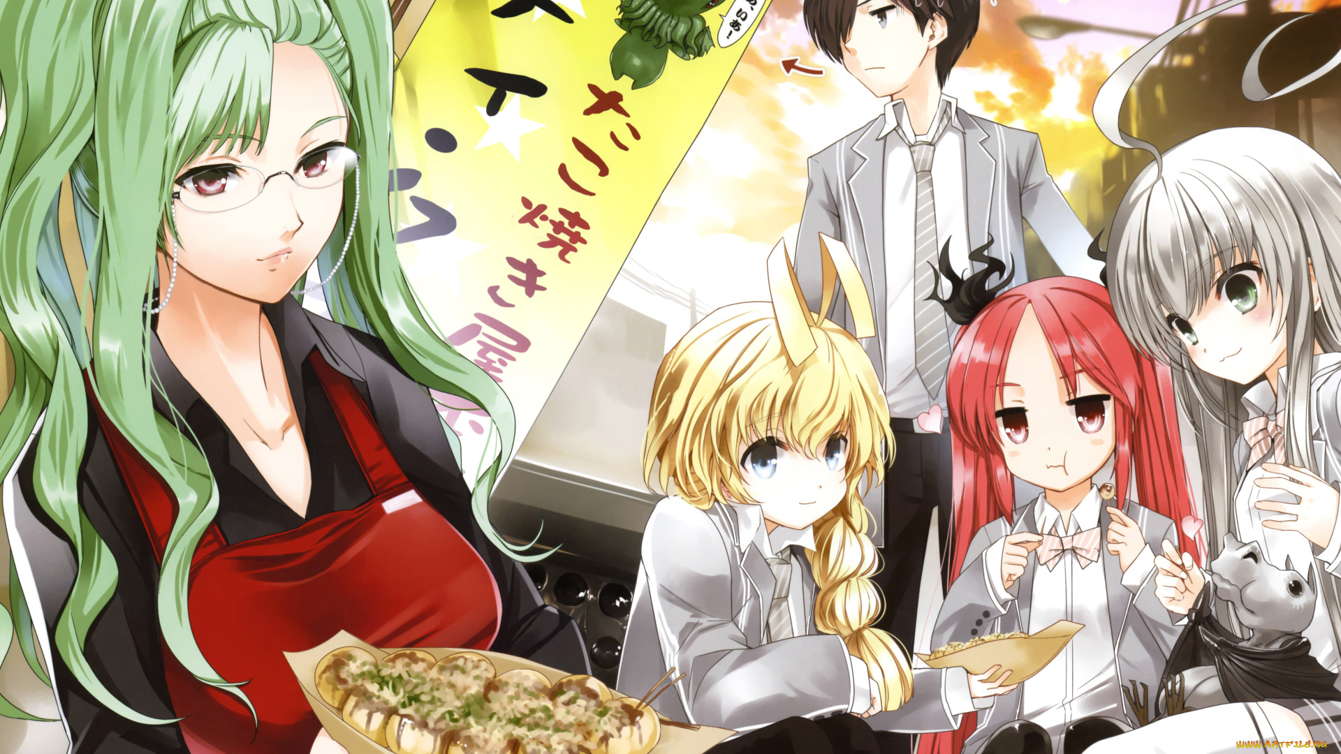 haiyore, nyaruko, san, аниме, kuuko, yasaka, mahiro