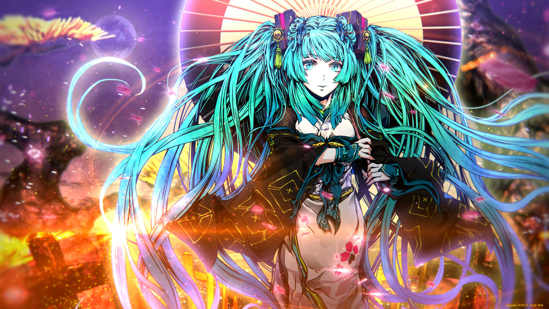 hatsune, miku, аниме, vocaloid